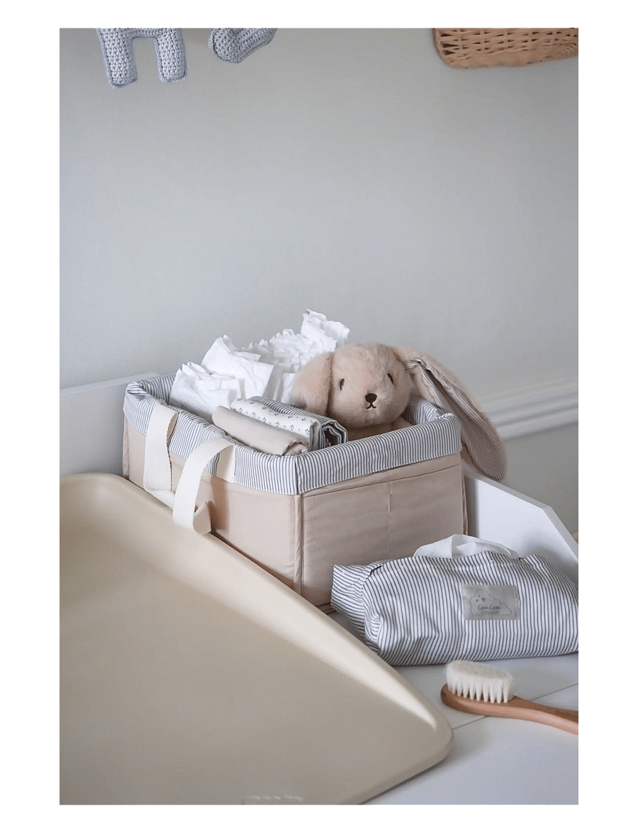 Cam Cam Copenhagen - Billie Bunny medium - Off-White/ Augusta - bamser - latte / classic stripes camel - 5