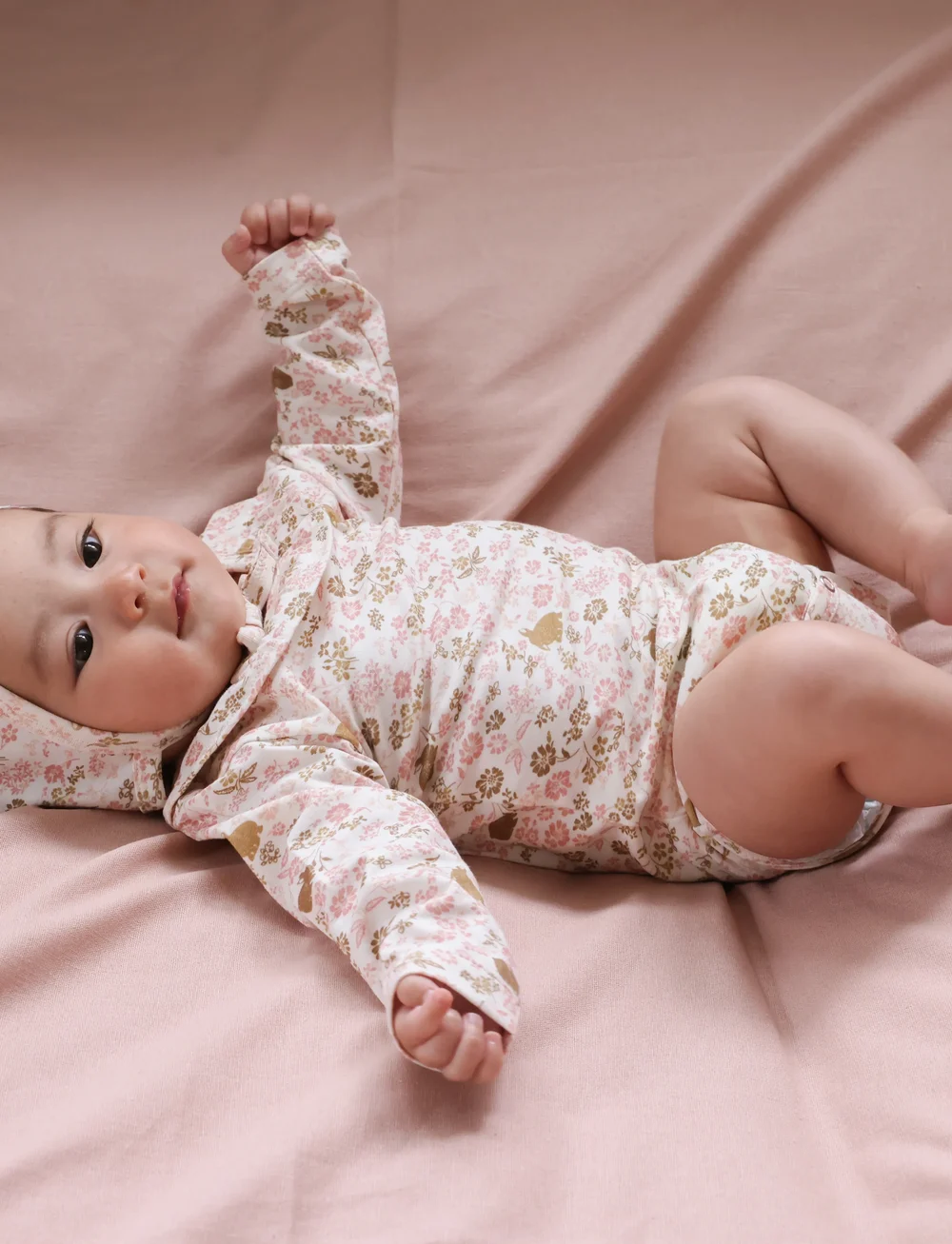 Cam Cam Copenhagen - Long Sleeved Body Holly, 68 cm - GOTS - Bows - langærmede bodyer - augusta - 0