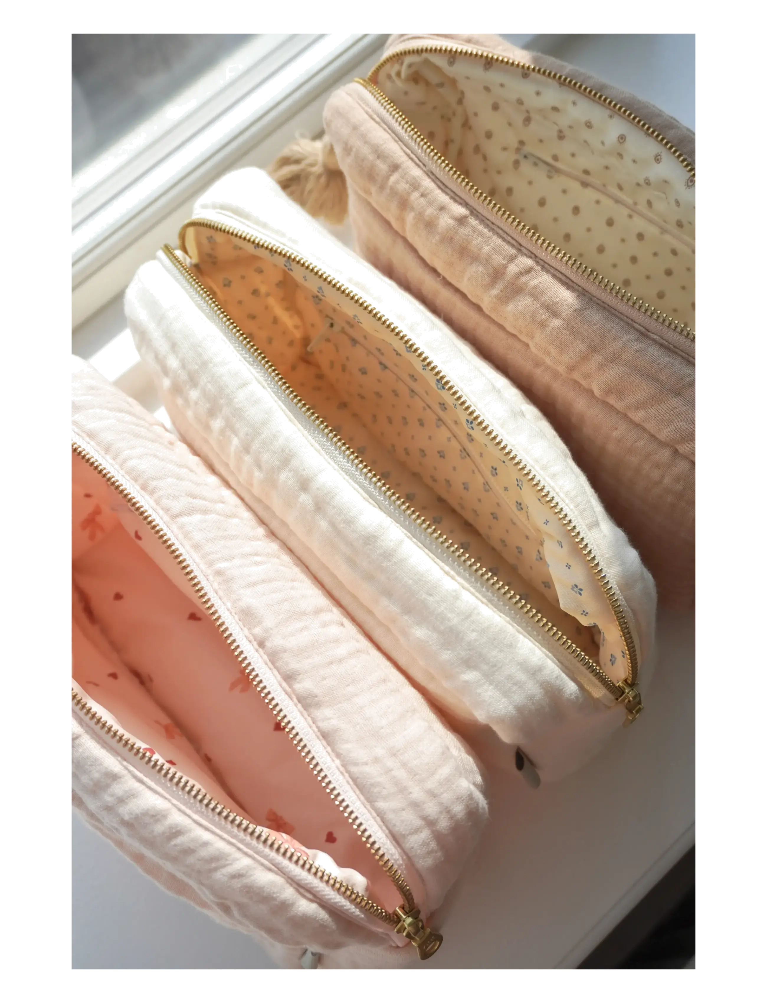 Cam Cam Copenhagen - Muslin Toiletry Bag - OCS - Shell - baden - latte - 1
