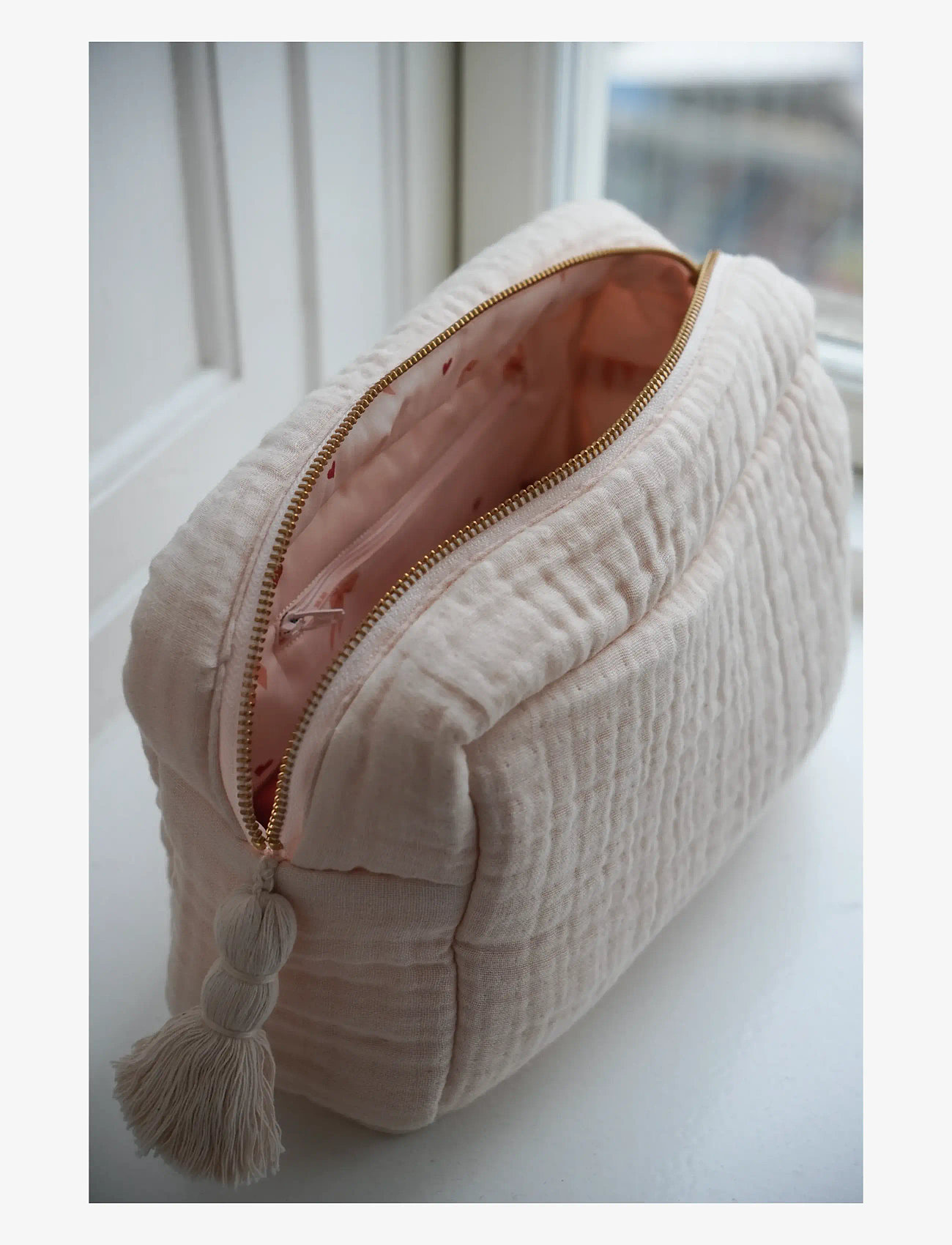 Cam Cam Copenhagen - Muslin Toiletry Bag - OCS - Latte - tualett-tarvete kott - shell - 1