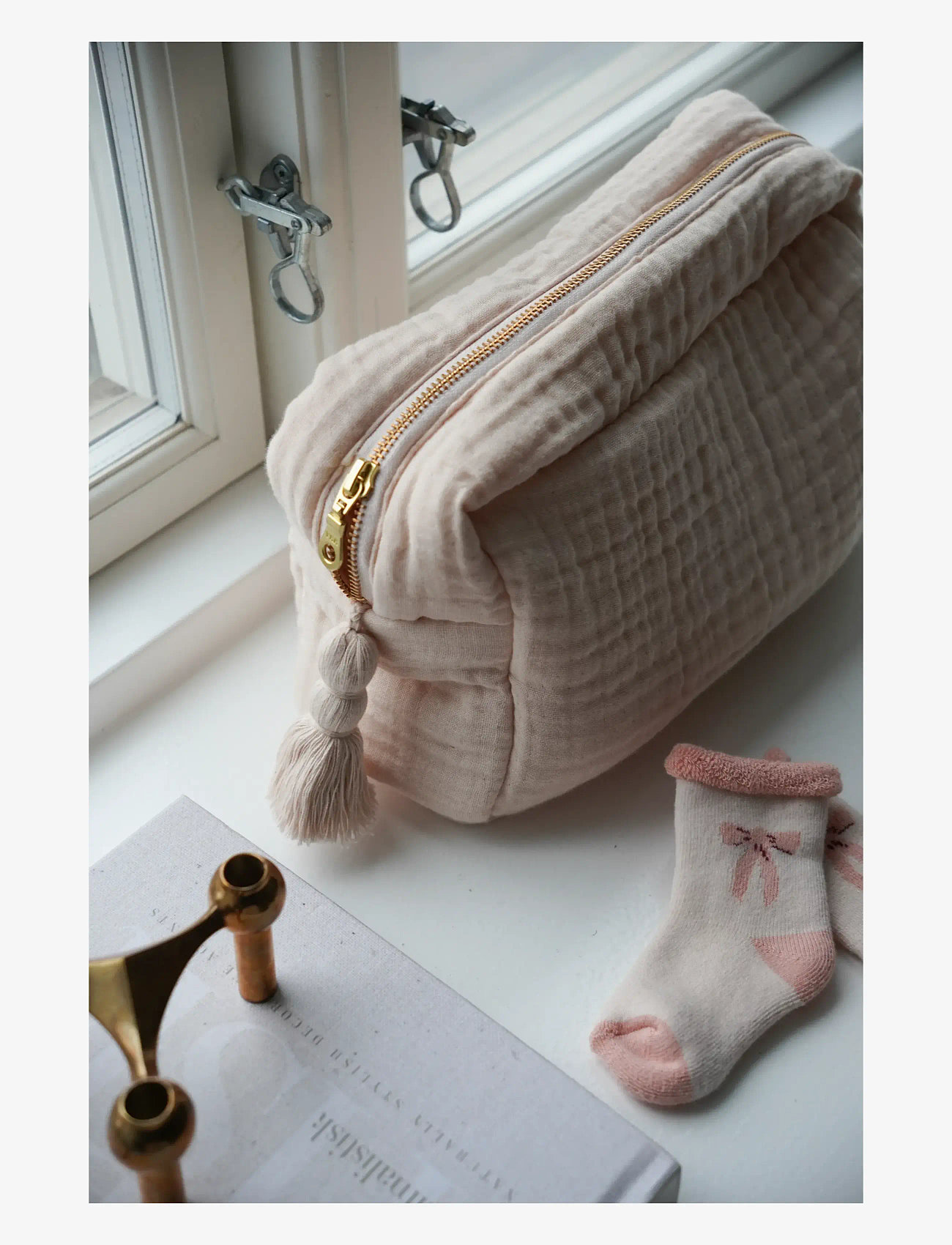 Cam Cam Copenhagen - Muslin Toiletry Bag - OCS - Latte - tualett-tarvete kott - shell - 2