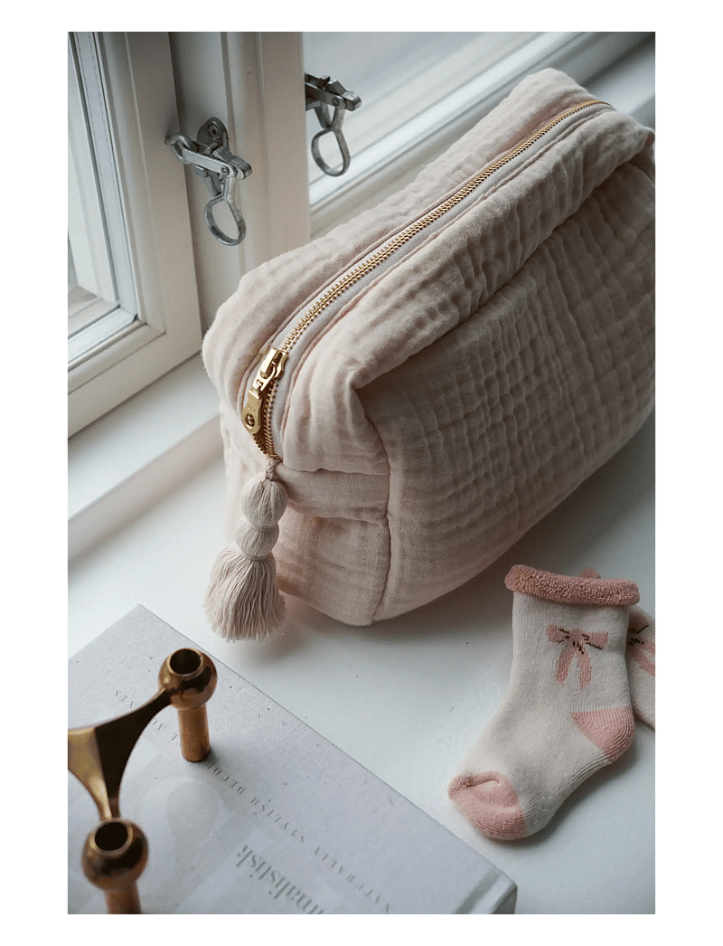 Cam Cam Copenhagen - Muslin Toiletry Bag - OCS - Latte - tualett-tarvete kott - shell - 2