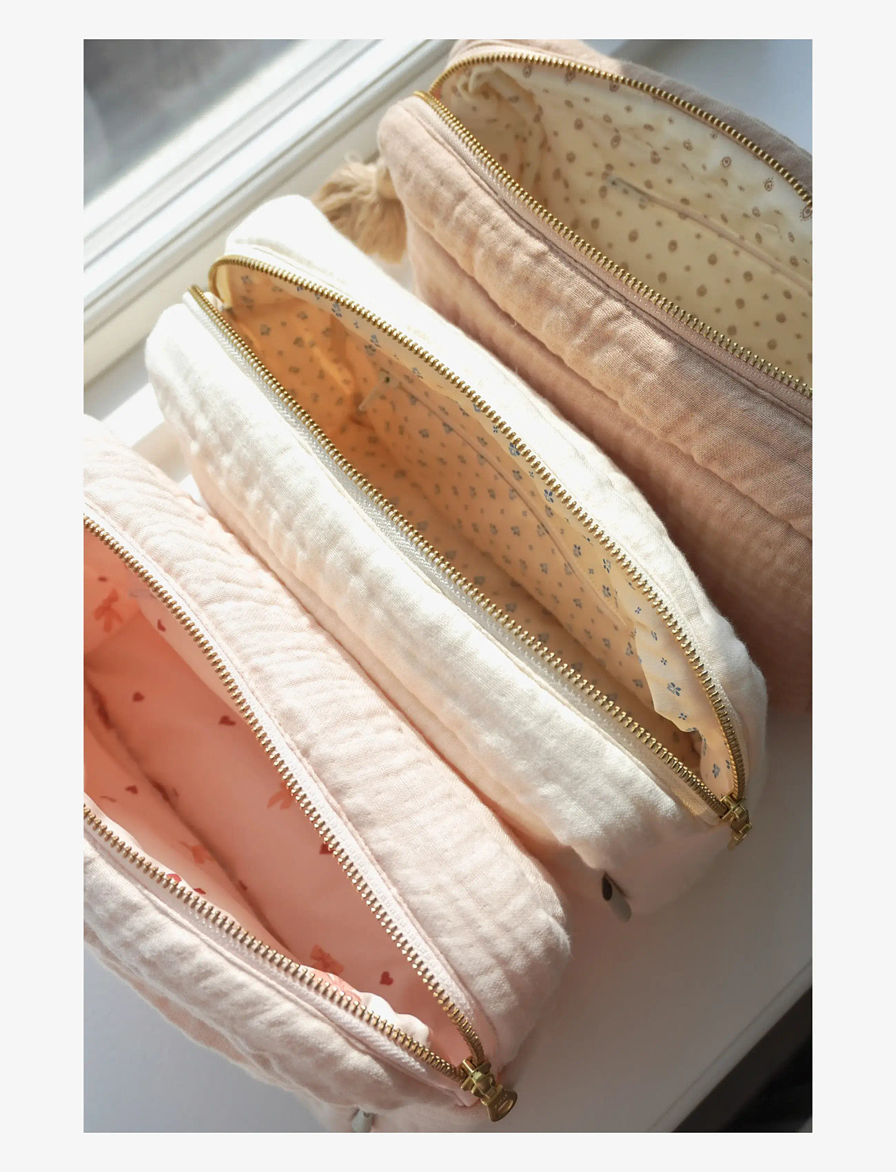 Cam Cam Copenhagen - Muslin Toiletry Bag - OCS - Latte - tualett-tarvete kott - shell - 3