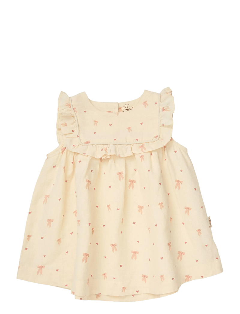 Cam Cam Copenhagen - Betty Dress, 80 cm - GOTS - Bows - kurzärmelige babykleider - bows - 1