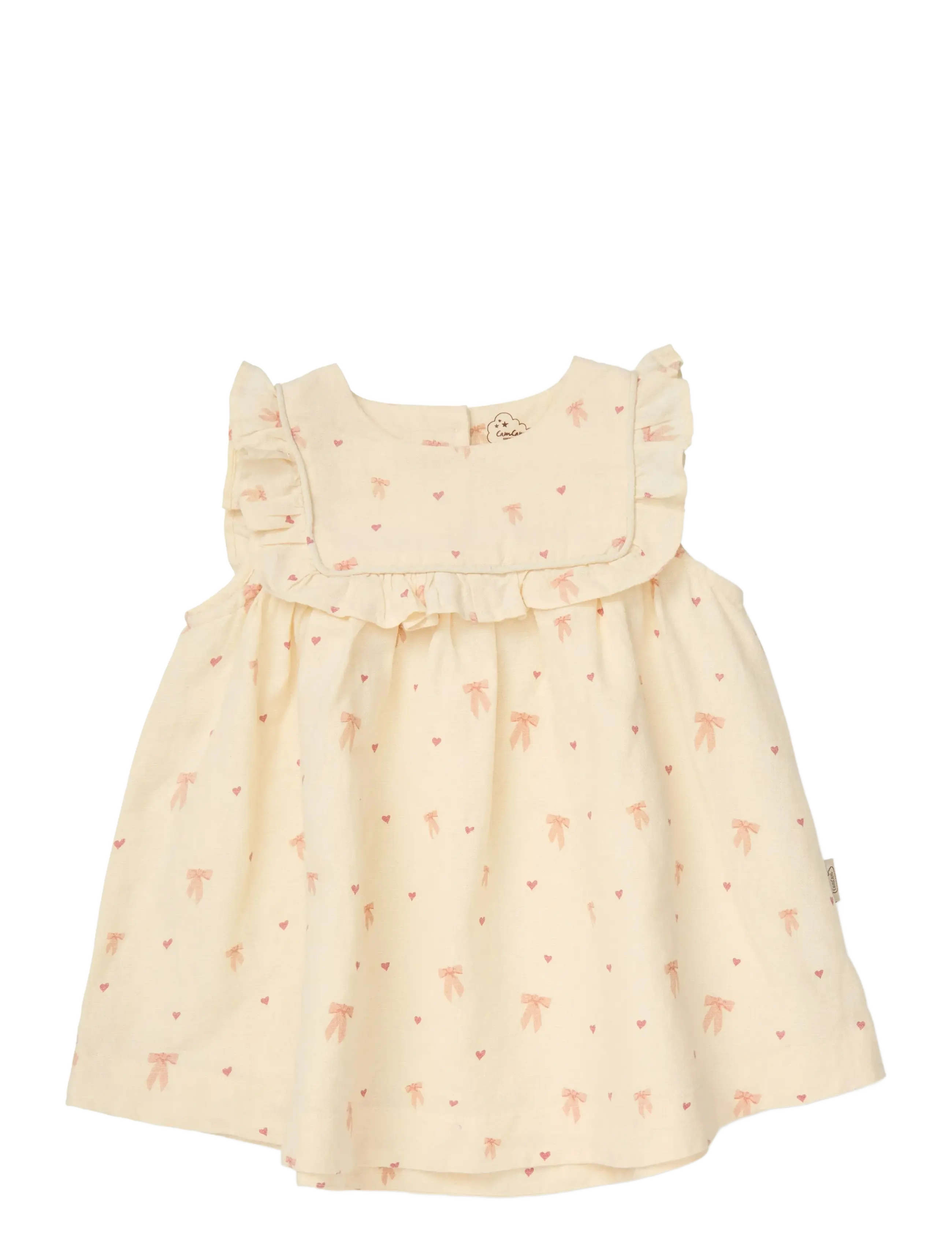 Cam Cam Copenhagen Betty Dress, 80 cm - GOTS - Summer Stripes - 4 for 3 - BOWS / cream