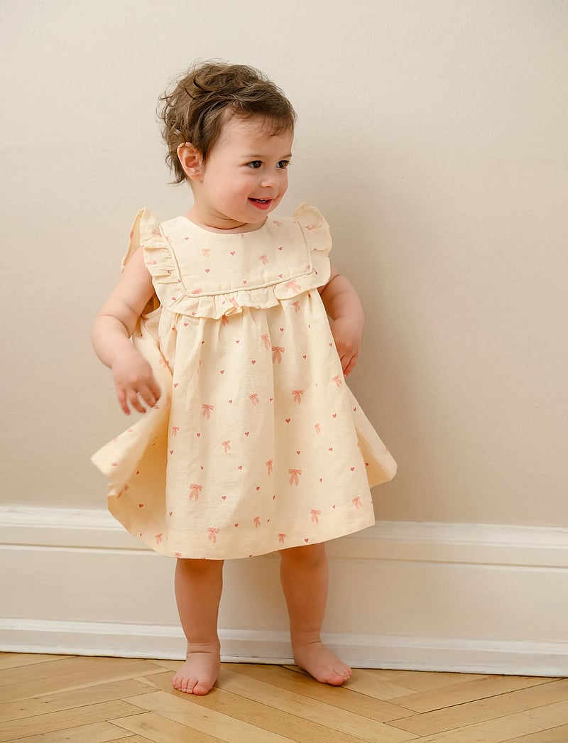 Cam Cam Copenhagen - Betty Dress, 80 cm - GOTS - Bows - kurzärmelige babykleider - bows - 3