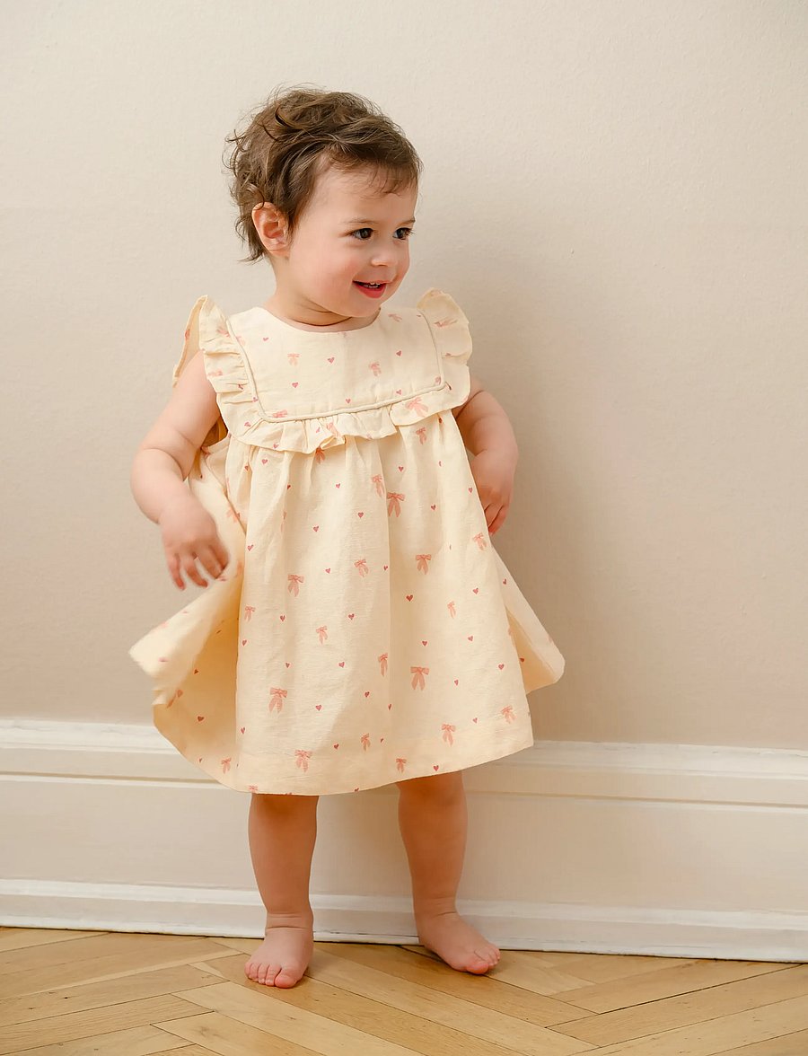 Cam Cam Copenhagen - Betty Dress, 68 cm - GOTS - Summer Stripes - robes pour bébés à manches courtes - bows - 3