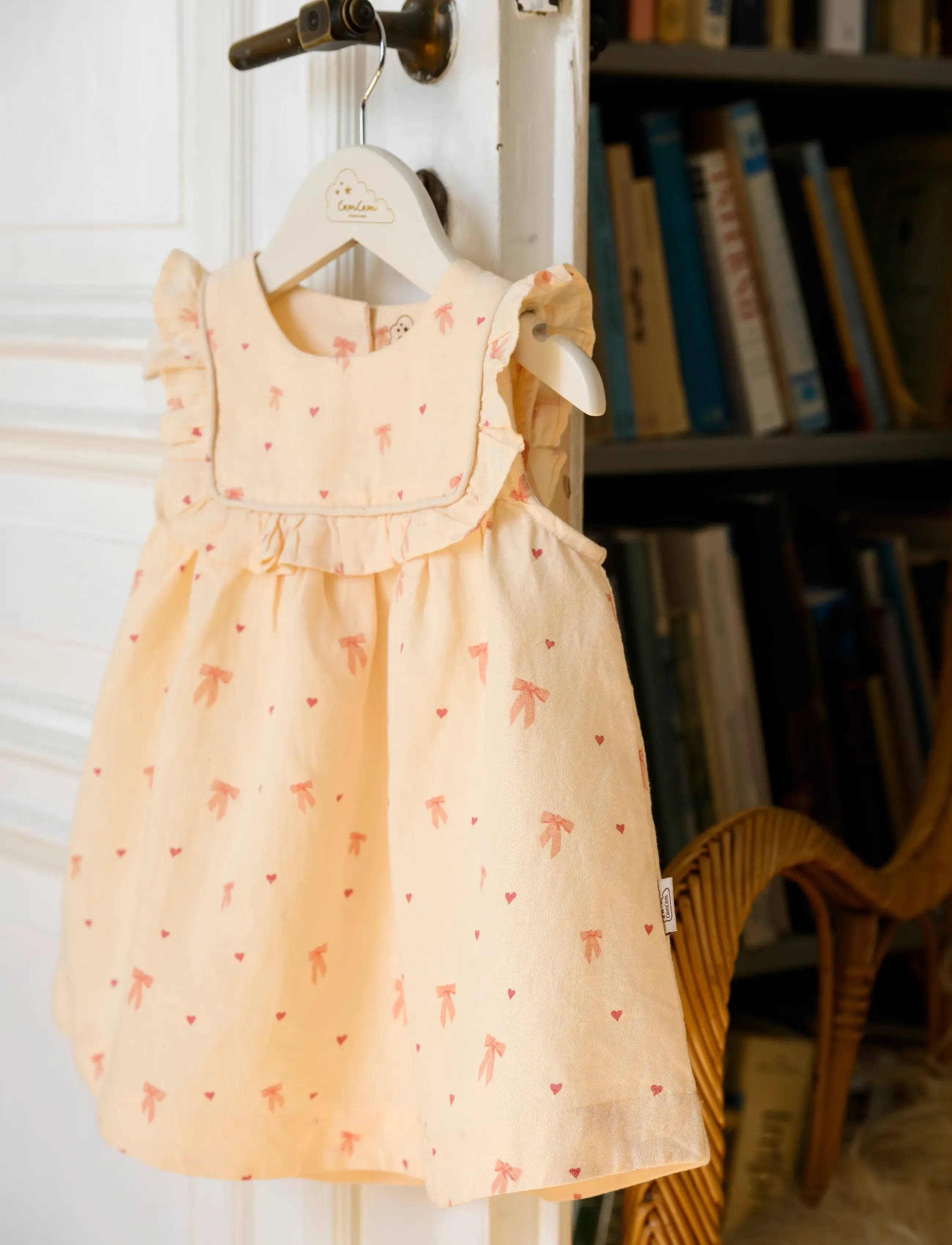 Cam Cam Copenhagen - Betty Dress, 68 cm - GOTS - Summer Stripes - robes pour bébés à manches courtes - bows - 4