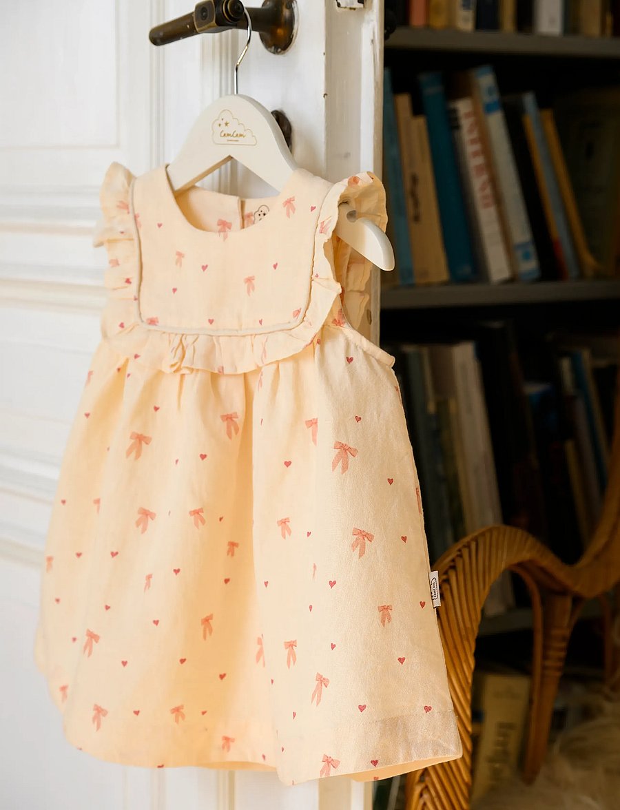 Cam Cam Copenhagen - Betty Dress, 68 cm - GOTS - Summer Stripes - robes pour bébés à manches courtes - bows - 4