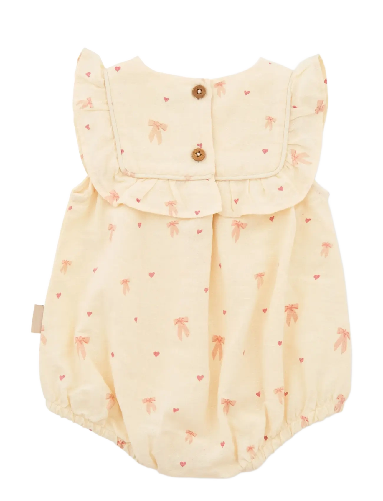 Cam Cam Copenhagen - Edith Romper, 74 cm - GOTS - Gold Flower - bodyer uden ærmer - bows - 2