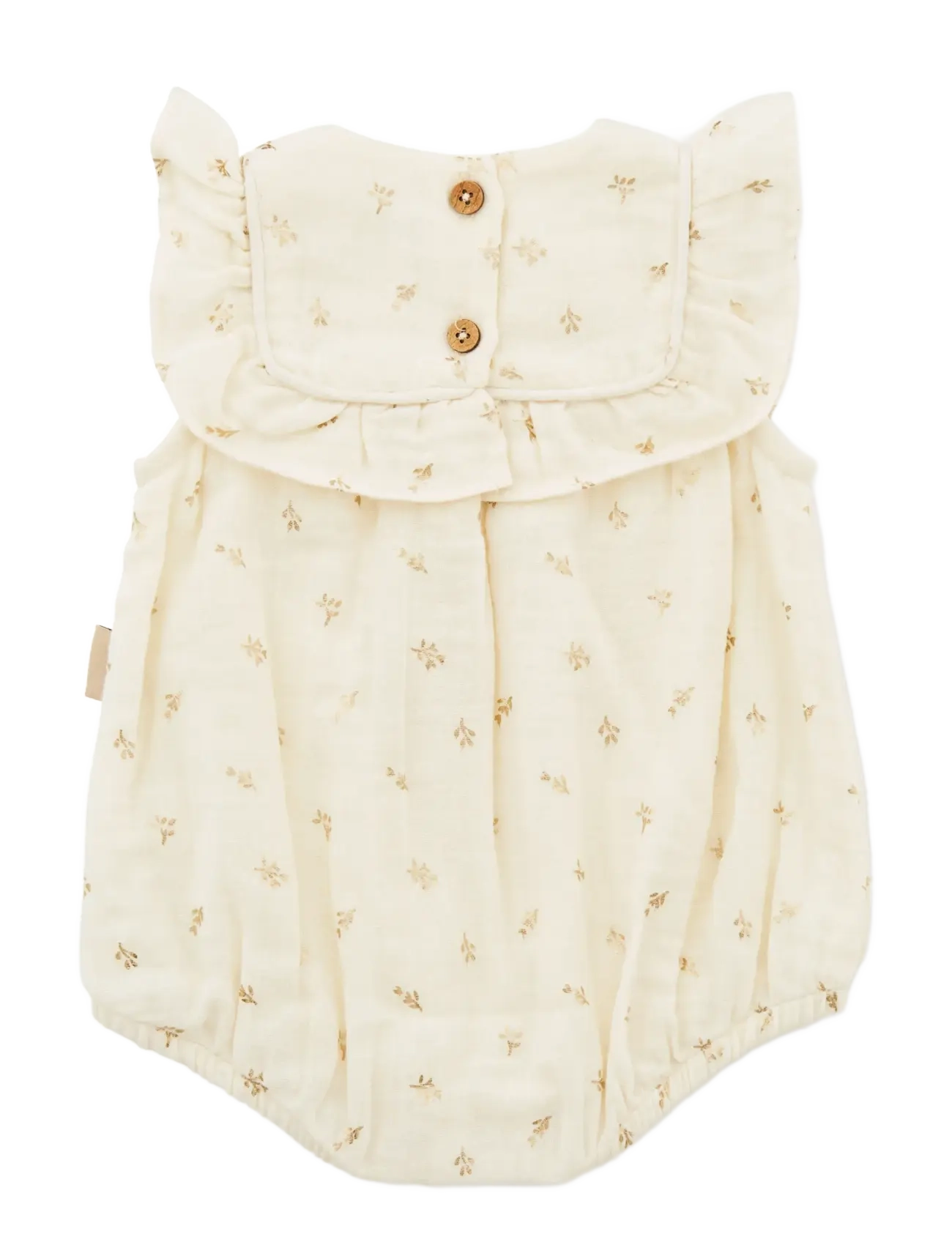 Cam Cam Copenhagen - Edith Romper, 74 cm - GOTS - Gold Flower - bodyer uden ærmer - gold flower - 2