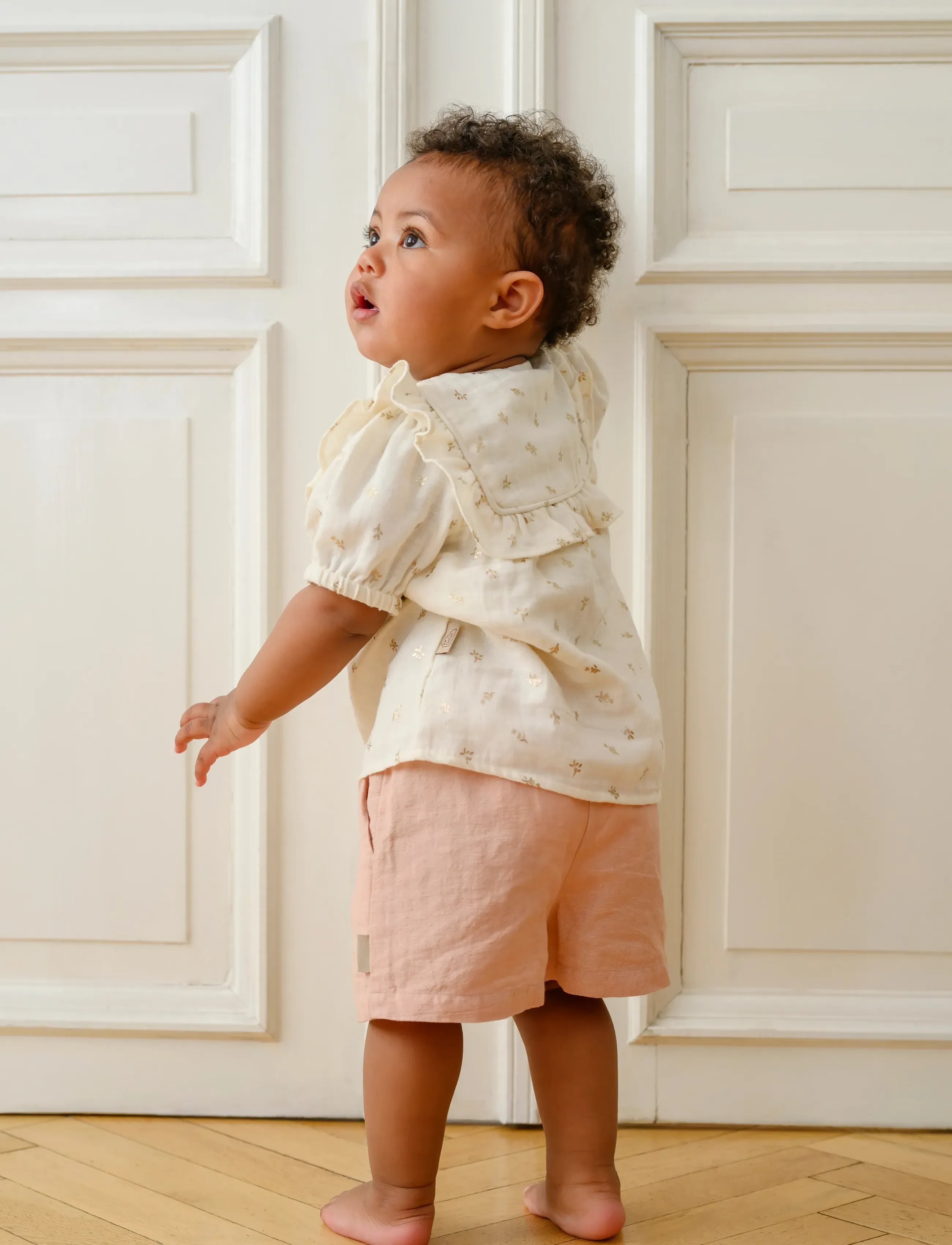 Cam Copenhagen Noa Shorts, 68 Cm Gots Beige Linen, 74, Koralle - Casual Kinder
