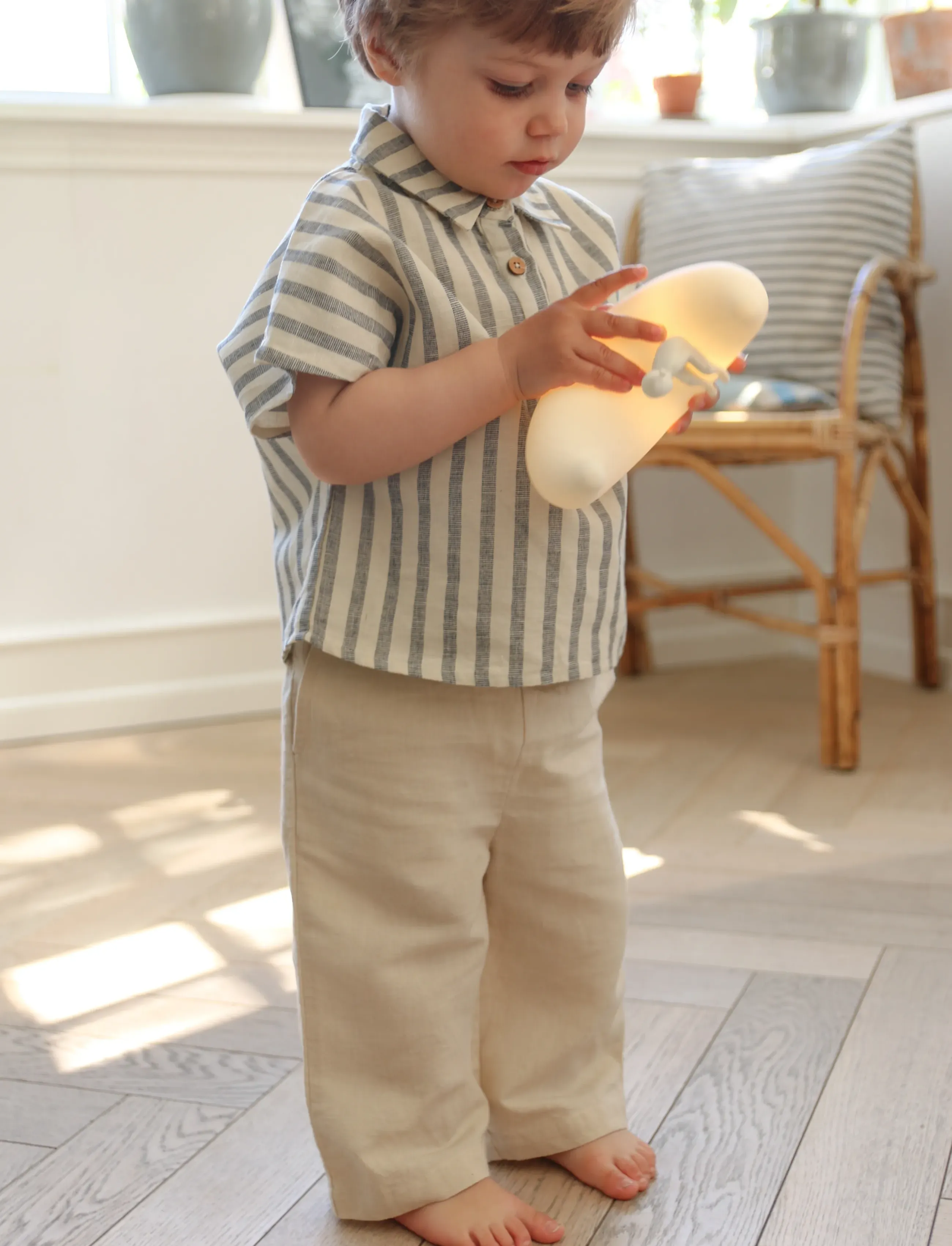 Cam Cam Copenhagen Vilde Pants, 80 cm - GOTS - Gold Flower - Clothing - BEIGE / beige