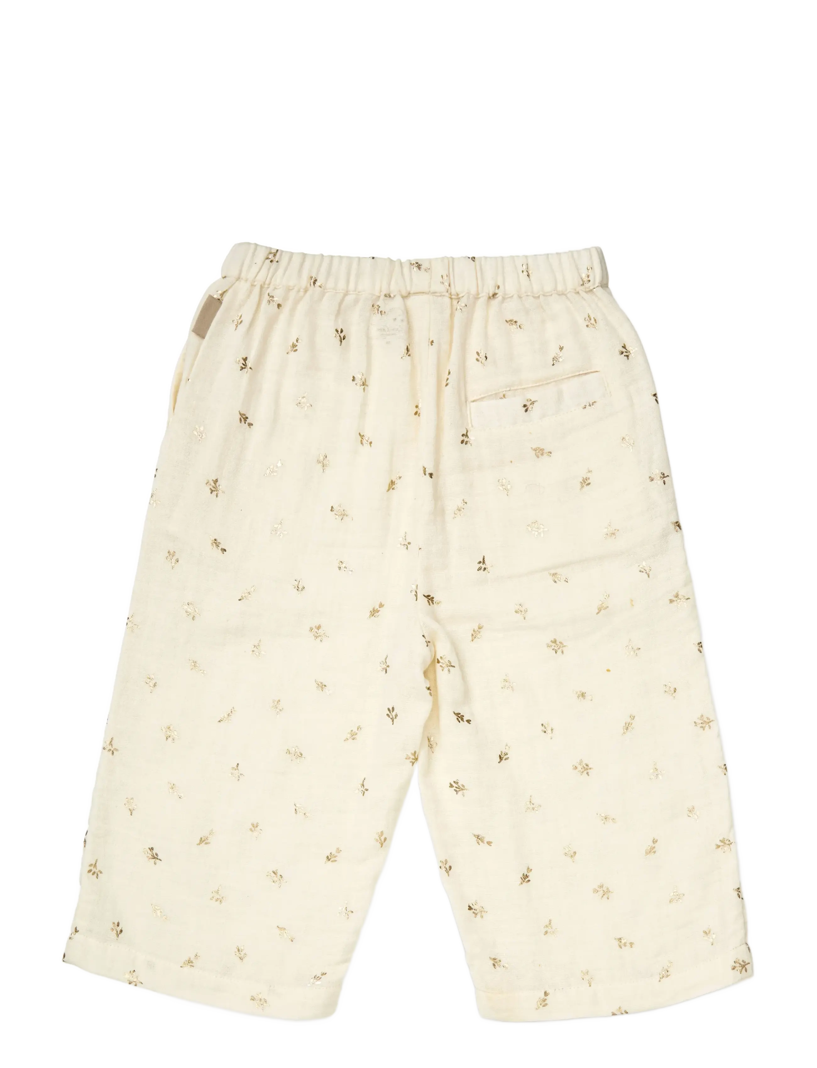 Cam Cam Copenhagen - Vilde Pants, 92 cm - GOTS - Summer Stripes - babybroeken - gold flower - 2
