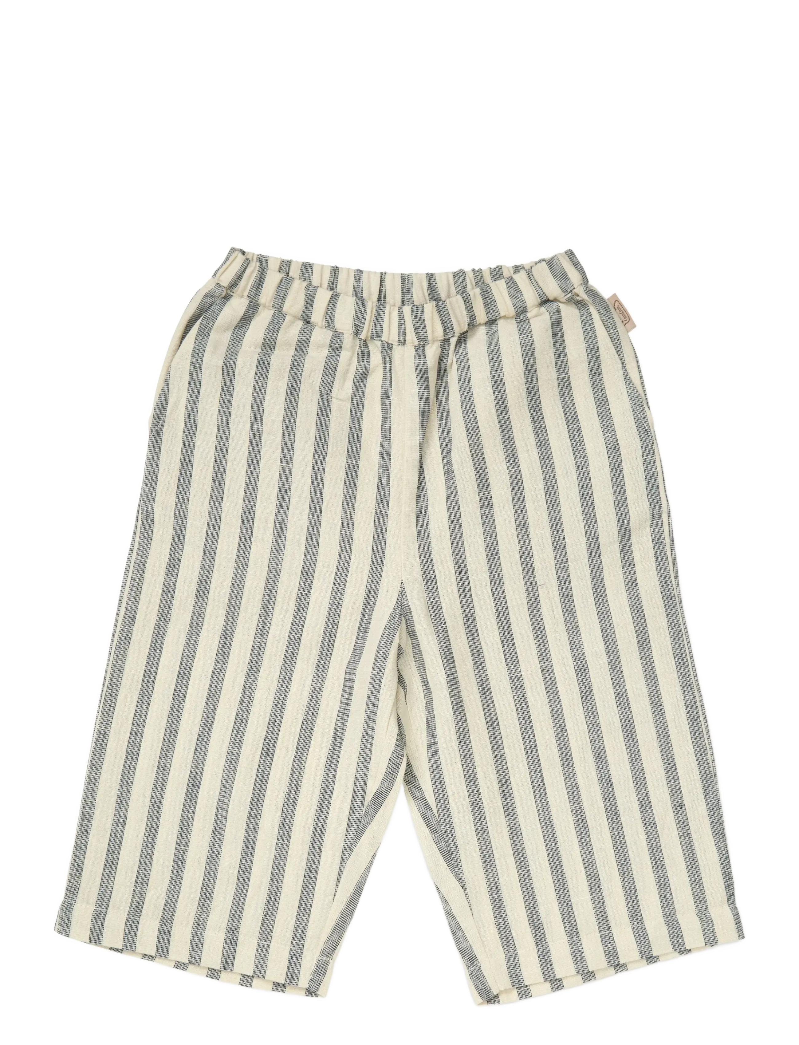Cam Cam Copenhagen Vilde Pants, 86 cm - GOTS - Beige Linen - Bukser - SUMMER STRIPES / cream