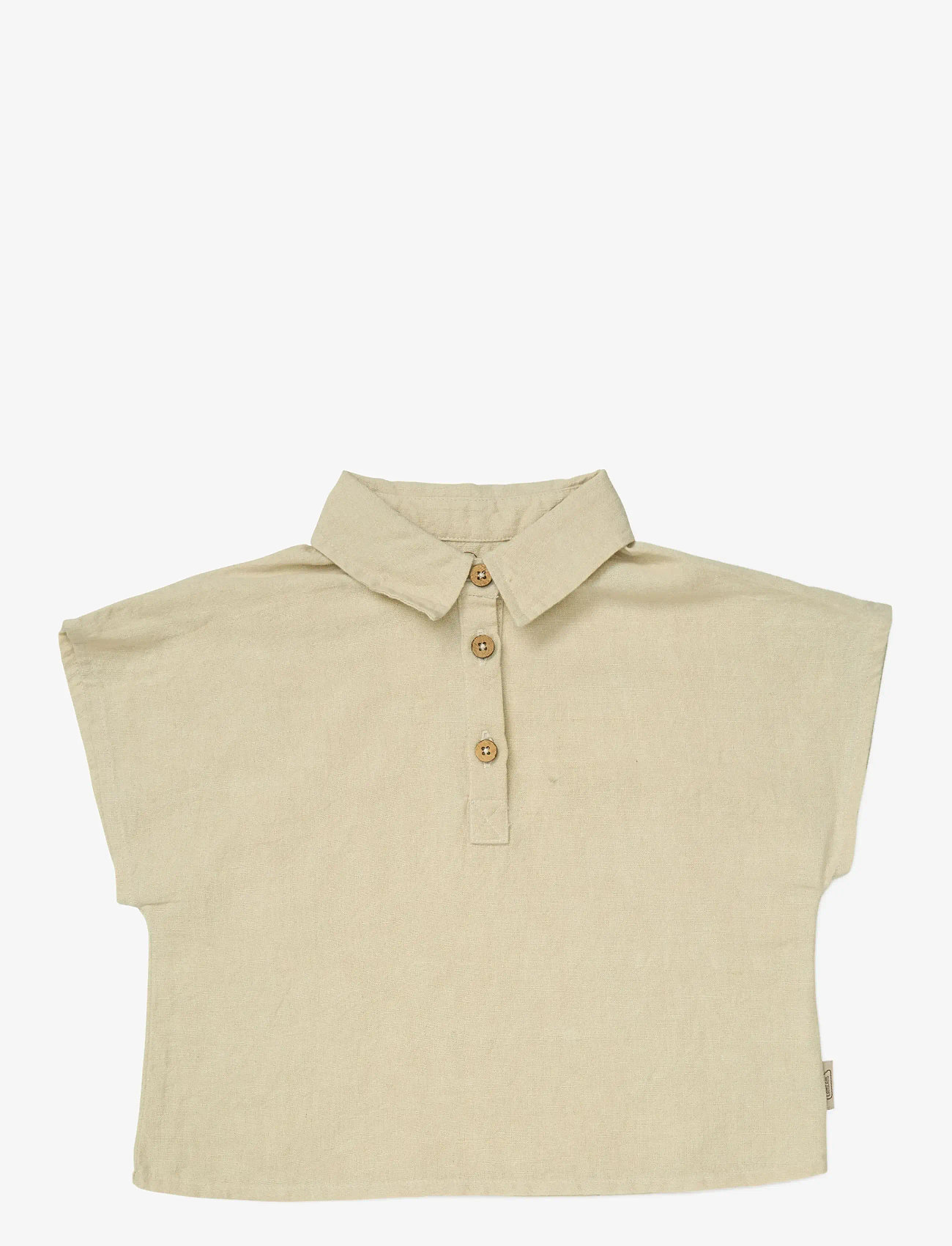 Cam Cam Copenhagen - Julian Shirt, 98 cm - GOTS - Beige Linen - kurzärmelig - beige - 1
