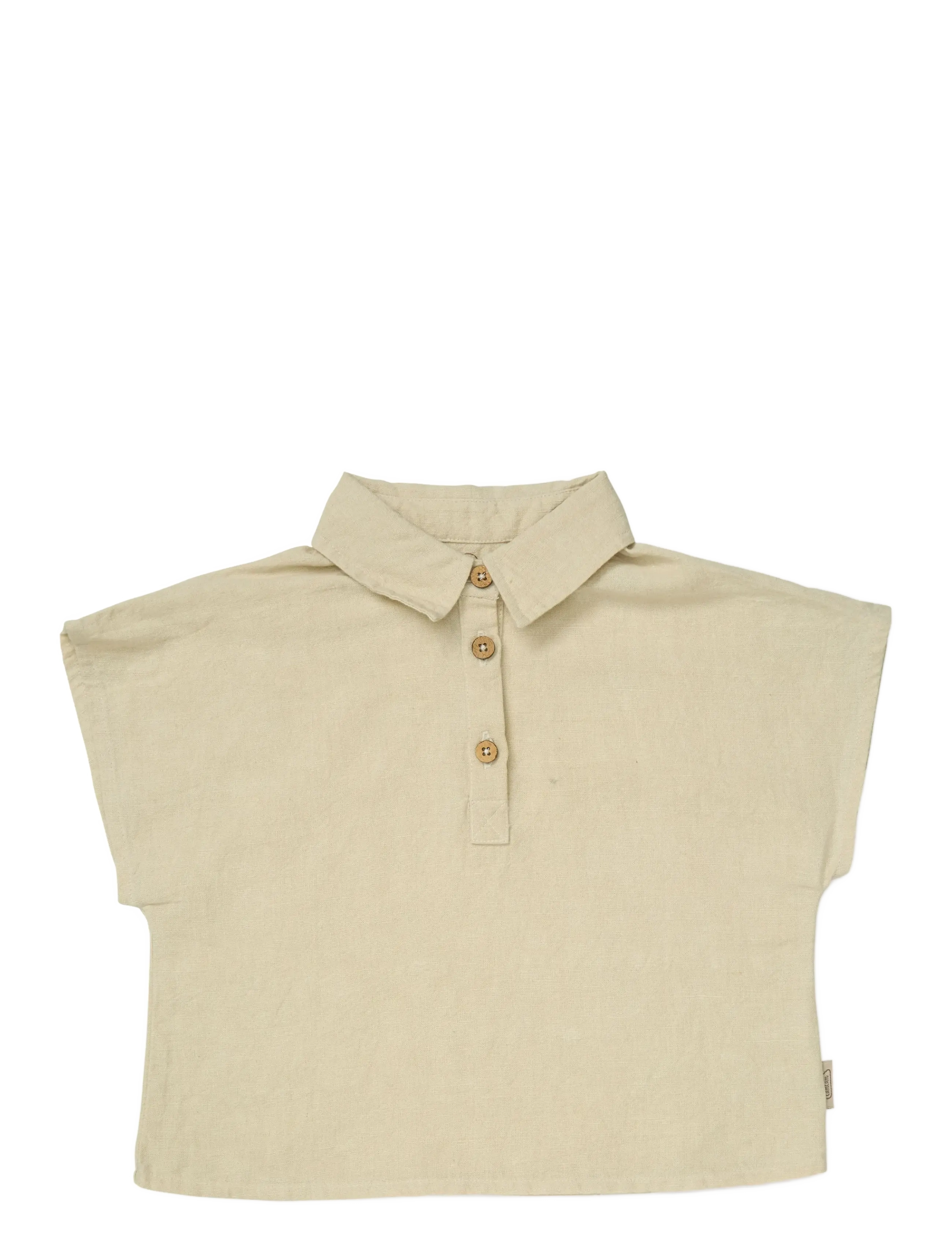Cam Cam Copenhagen Julian Shirt, 98 cm - GOTS - Beige Linen - Uus - BEIGE / beige