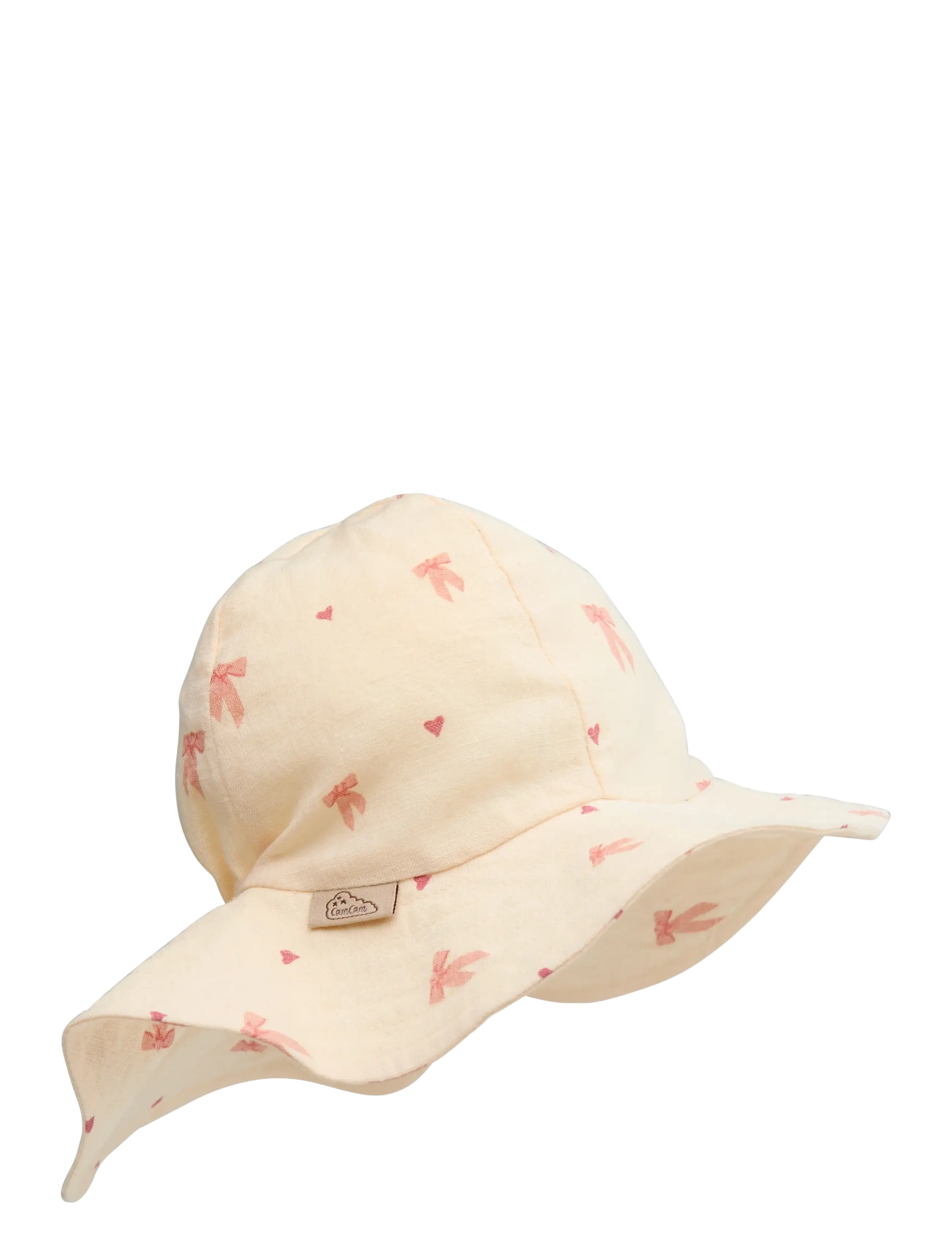 Cam Cam Copenhagen Lou Sun Hat, 56 cm - GOTS - Gold Flower - 4 for 3 - BOWS / cream