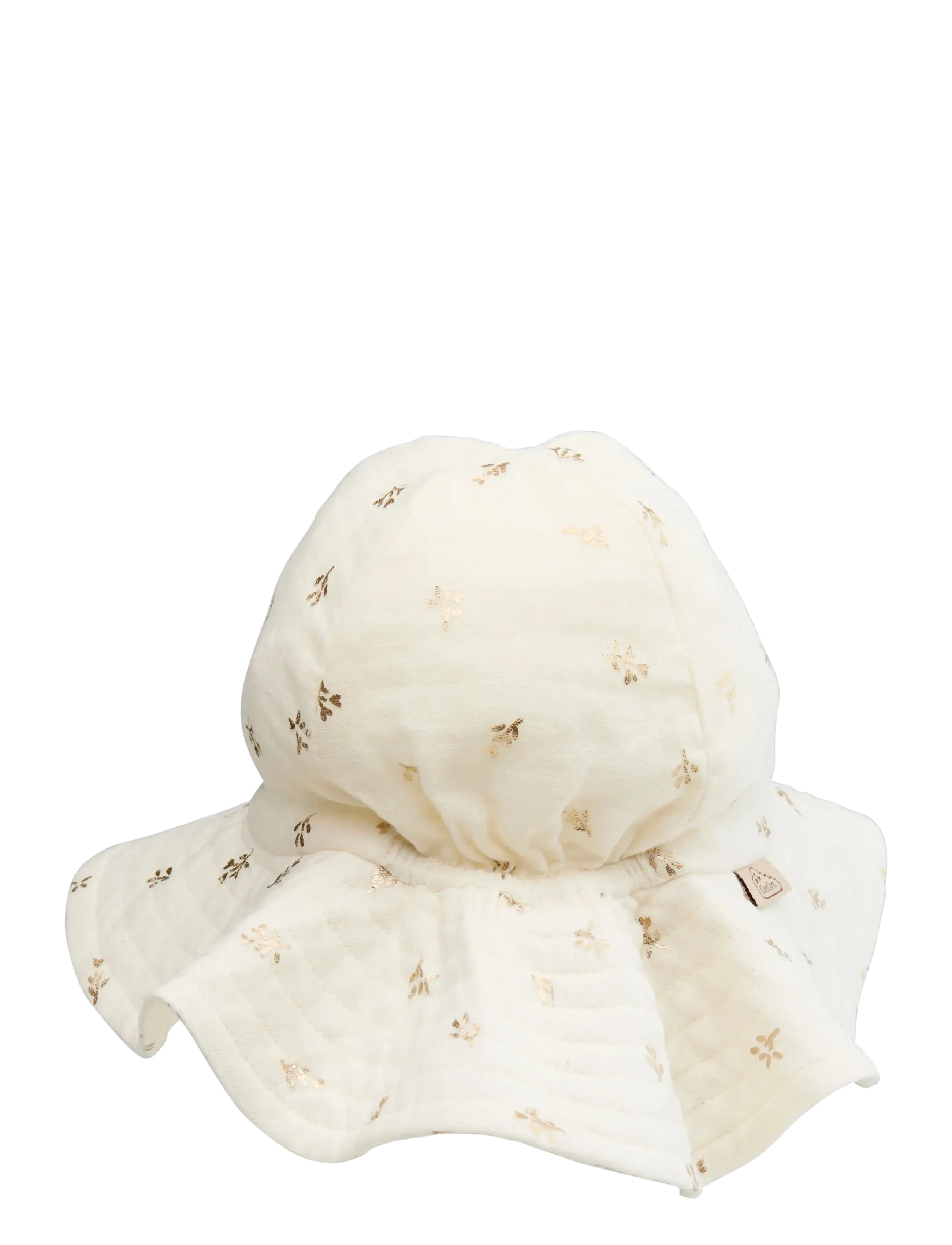 Cam Cam Copenhagen - Lou Sun Hat, 56 cm - GOTS - Gold Flower - solhatte - gold flower - 1