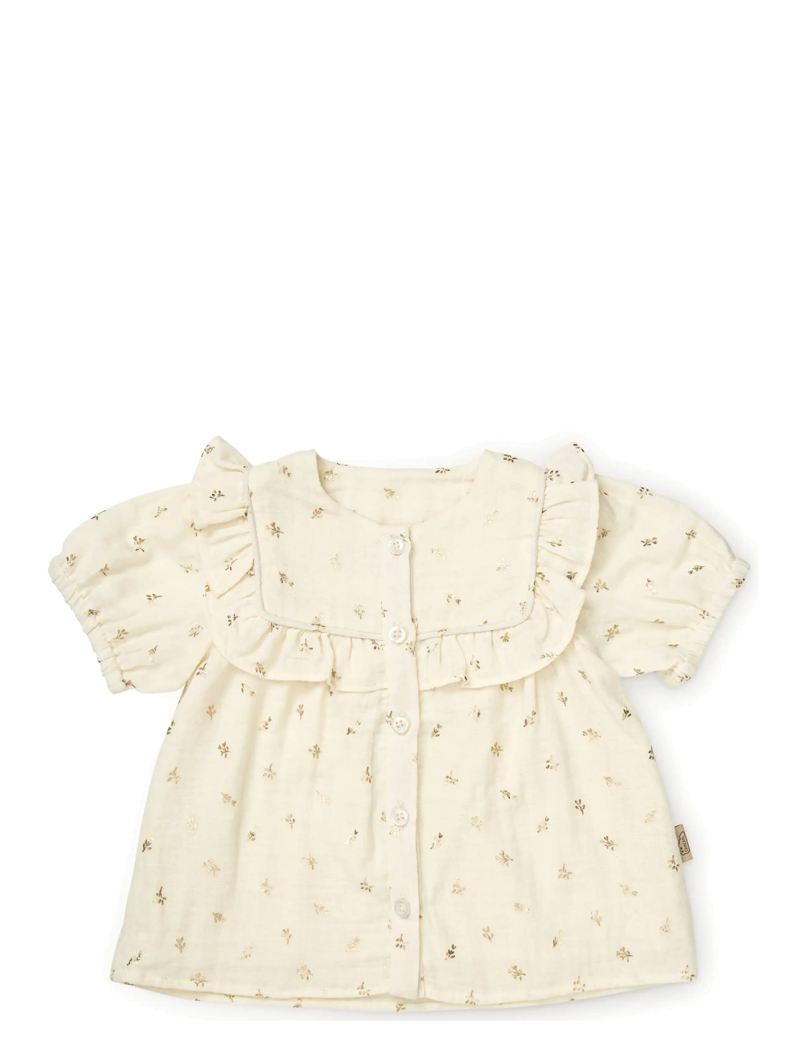 Cam Cam Copenhagen Cleo Blouse, 92 cm - GOTS - Gold Flower - 4 for 3 - GOLD FLOWER / cream