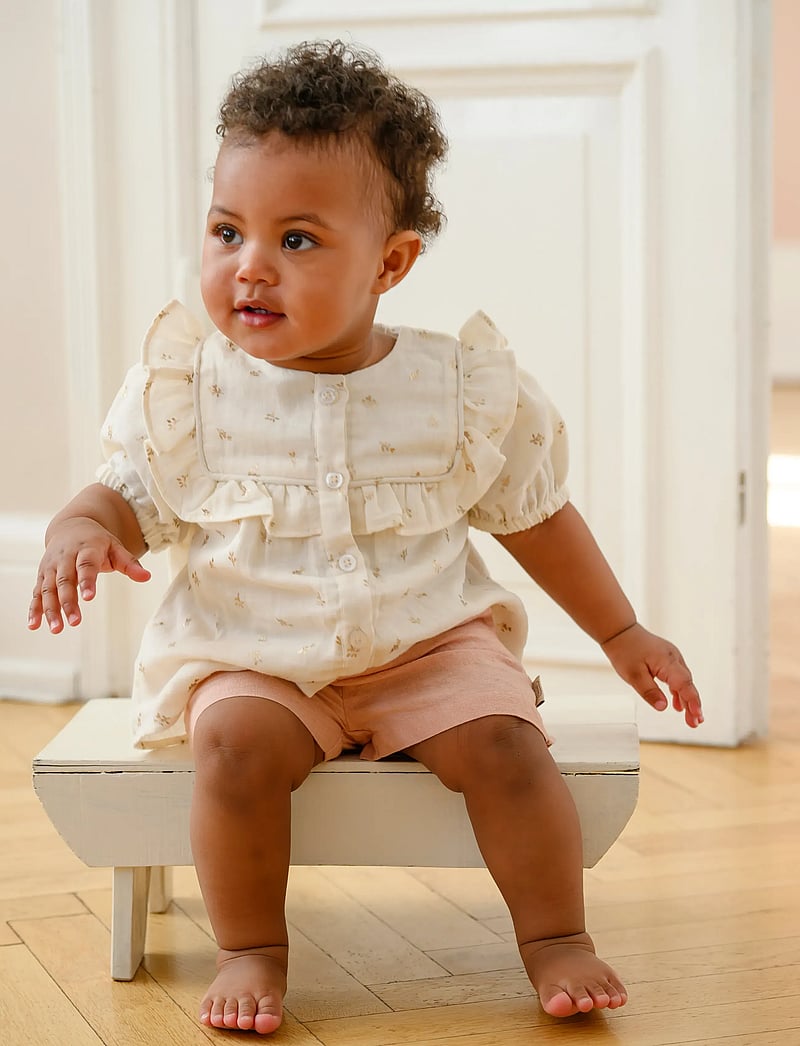 Cam Cam Copenhagen - Cleo Blouse, 80 cm - GOTS - Gold Flower - blusen & tuniken - gold flower - 0