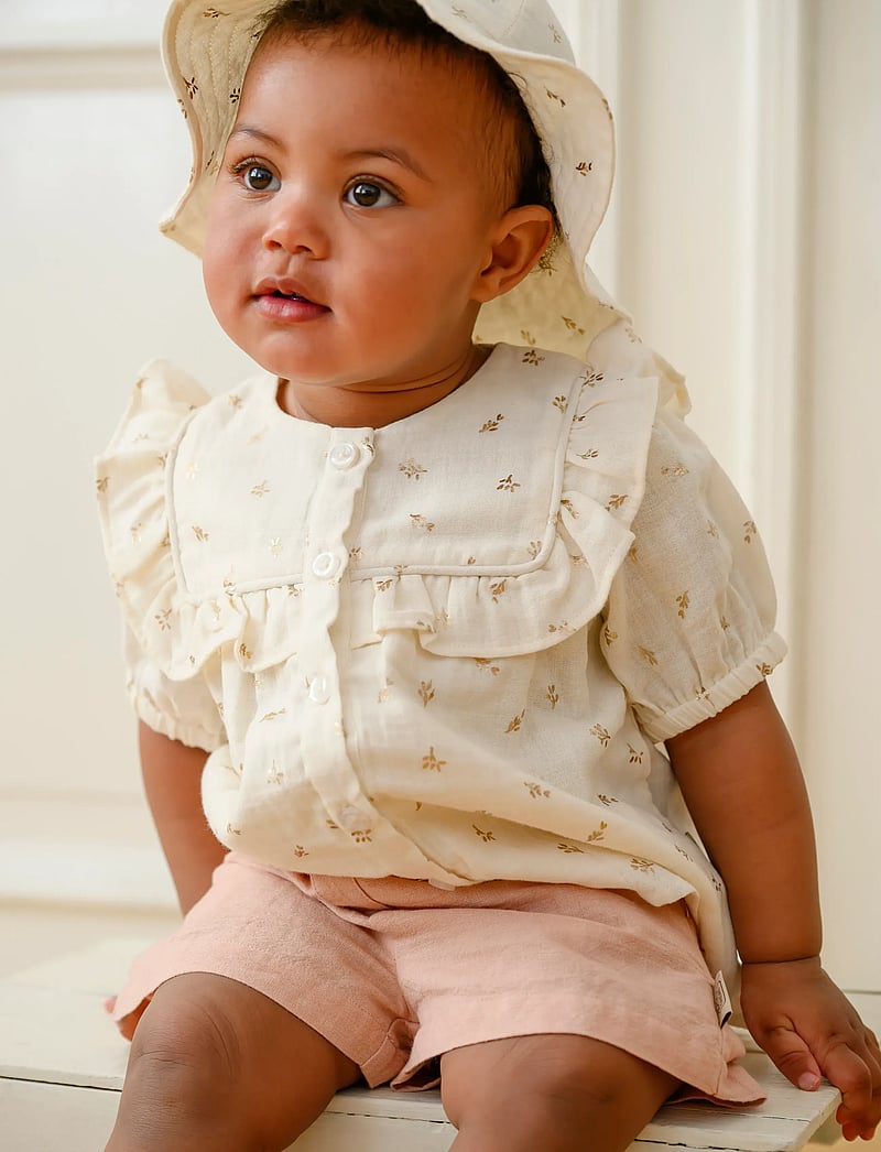 Cam Cam Copenhagen - Cleo Blouse, 80 cm - GOTS - Gold Flower - blusen & tuniken - gold flower - 3