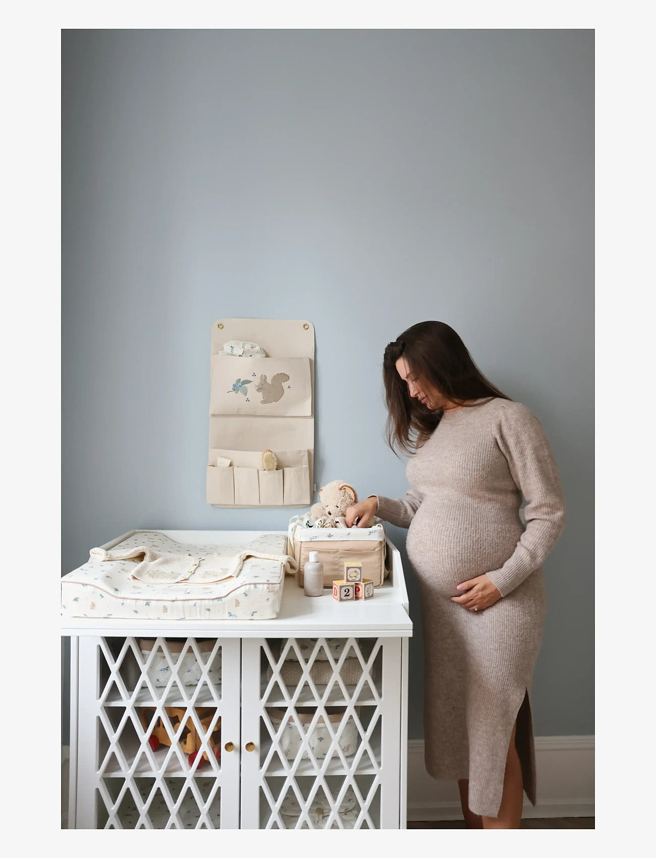 Cam Cam Copenhagen - Wall Organizer - GOTS - Blueberries - crochets et suspensions - blueberries - 1