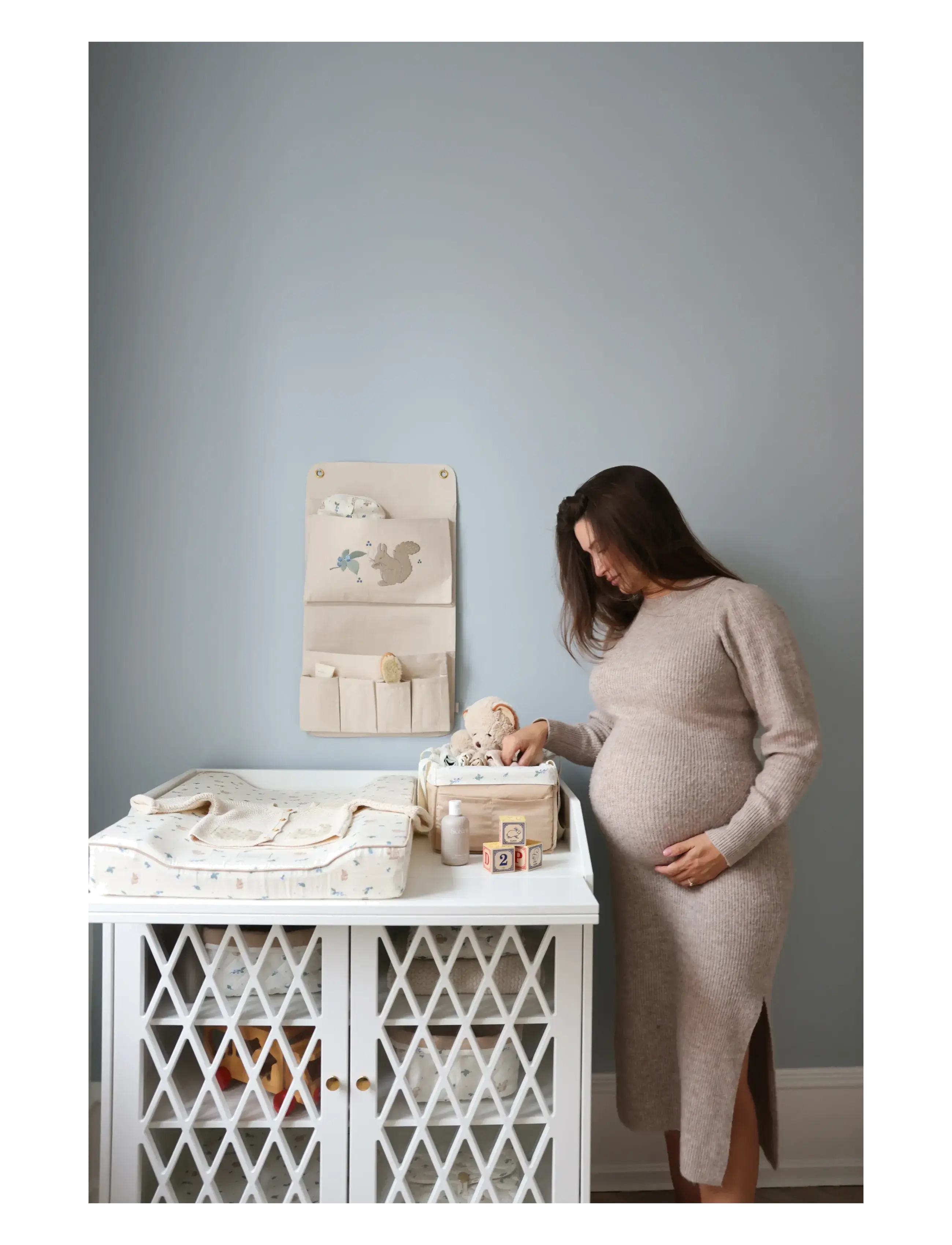 Cam Cam Copenhagen - Wall Organizer - GOTS - Blueberries - knager & bøjler - blueberries - 1