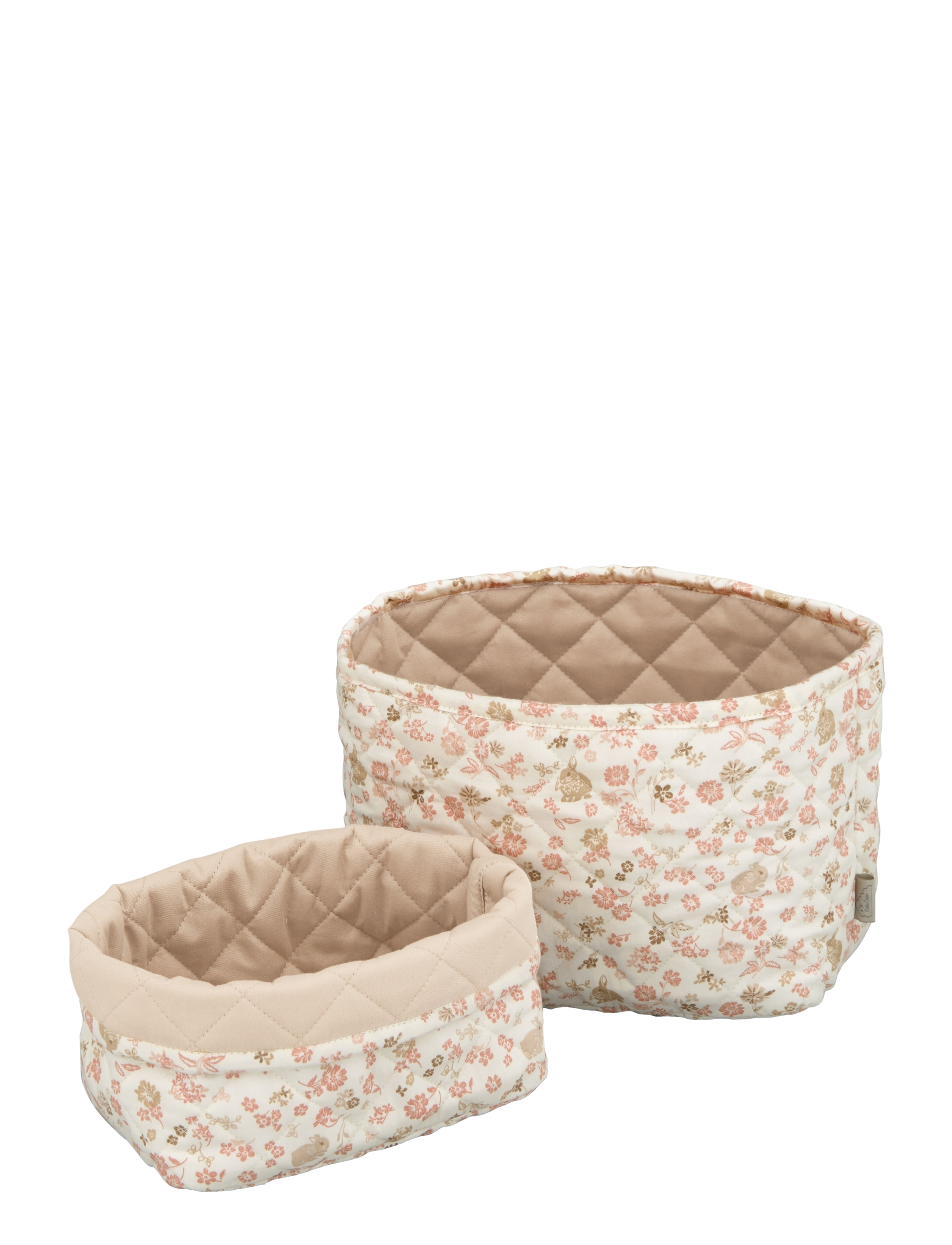 Cam Cam Copenhagen Quilted Storage Basket, Set Of Two Ocs Classic Stripes Rose, Opbevaringskurv, Pink, Str: ONE SIZE