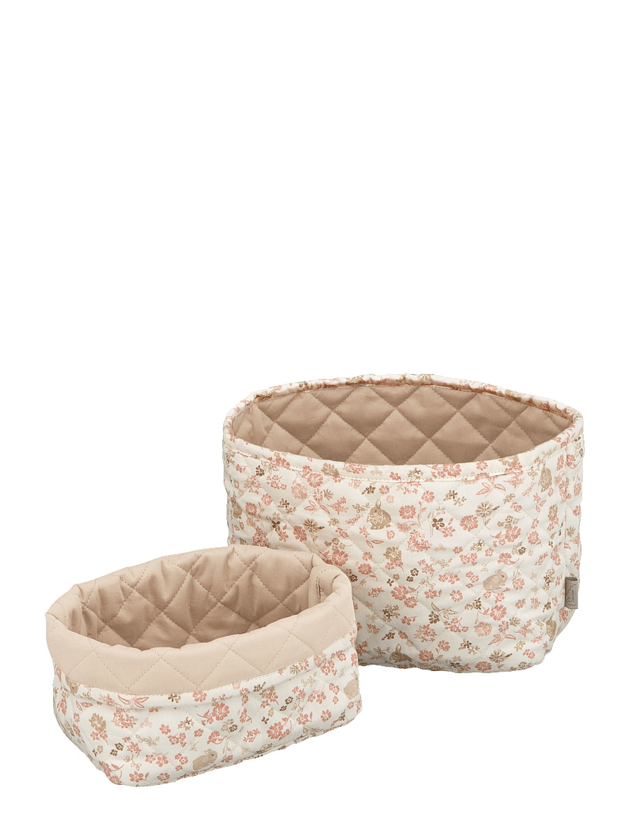 Cam Cam Copenhagen - Quilted Storage Basket, Set of Two - OCS - Classic Stripes Rose - opbergmanden - augusta - 1