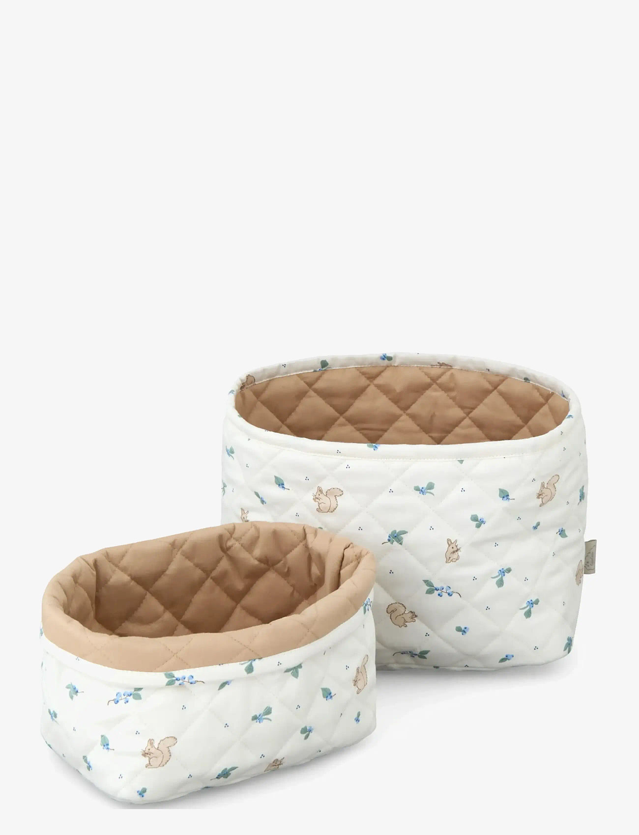 Cam Cam Copenhagen - Quilted Storage Basket, Set of Two - OCS - förvaringskorgar - blueberries - 0