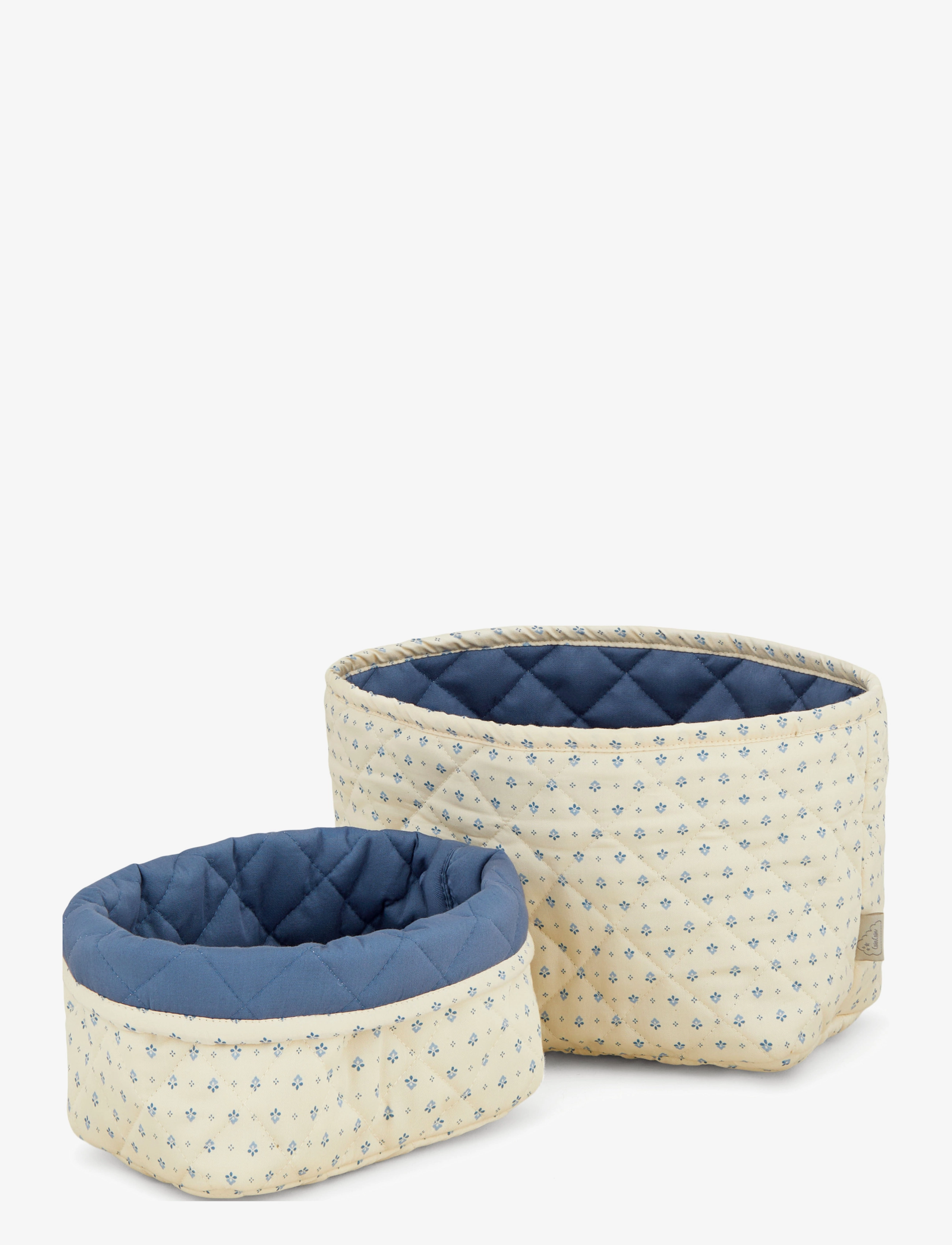 Cam Cam Copenhagen Quilted Storage Basket, Set Of Two Ocs Classic Stripes Rose, Opbevaringskurv, Blå, Str: ONE SIZE