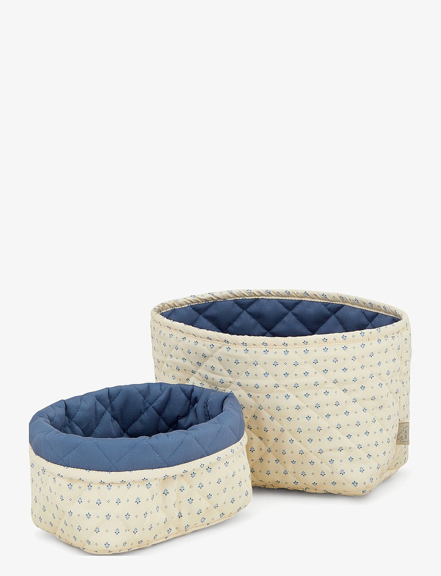 Cam Cam Copenhagen - Quilted Storage Basket, Set of Two - OCS - Classic Stripes Rose - opbevaringskurve - capri - 1