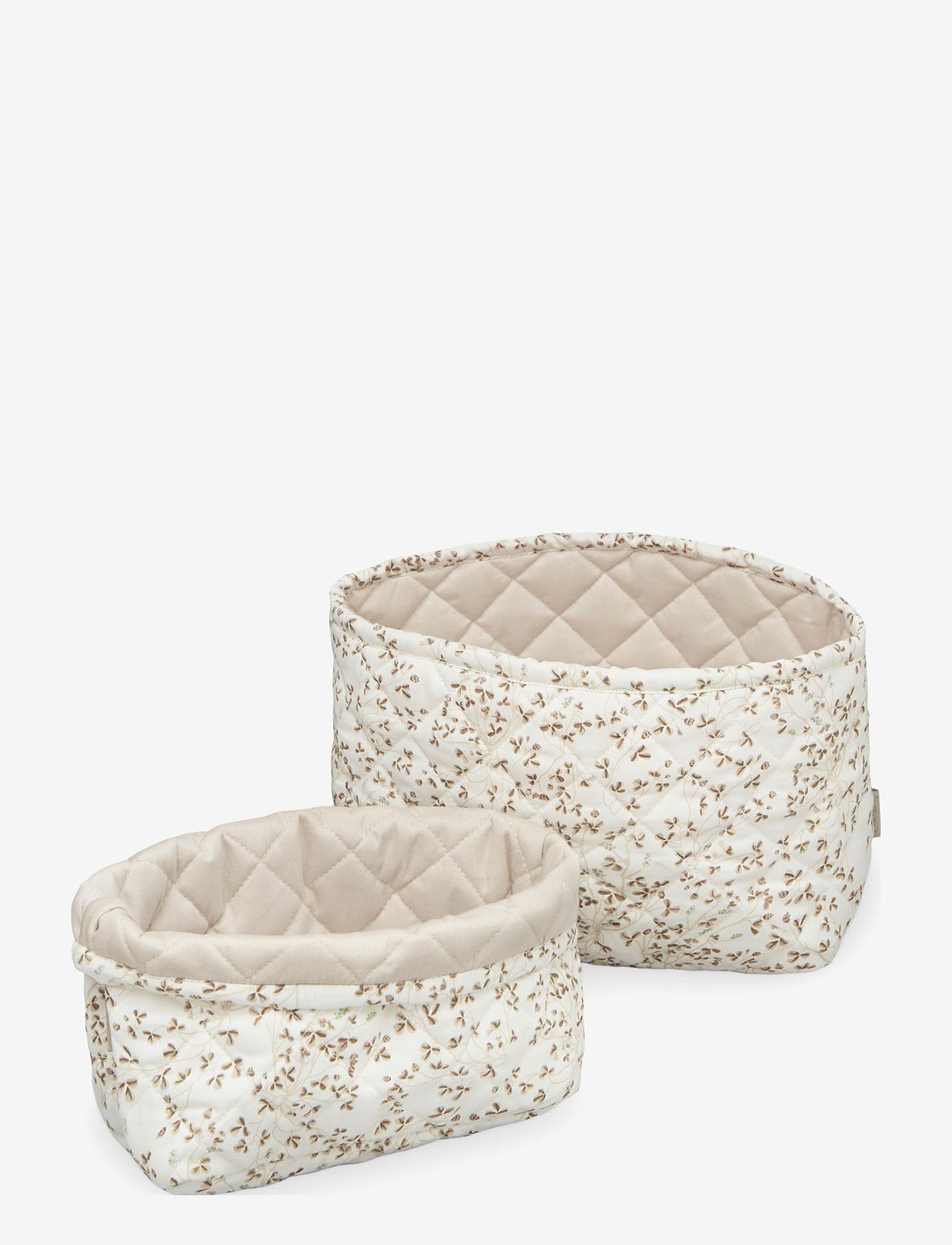 Cam Cam Copenhagen Quilted Storage Basket, Set Of Two Ocs Classic Stripes Rose, Opbevaringskurv, Multi/mønstret, Str: ONE SIZE