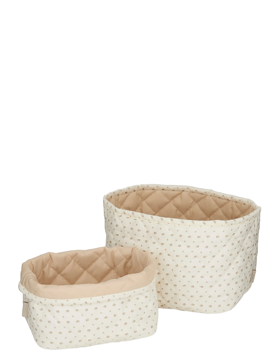 Cam Cam Copenhagen - Quilted Storage Basket, Set of Two - OCS - Classic Stripes Rose - opbevaringskurve - rowan - 0