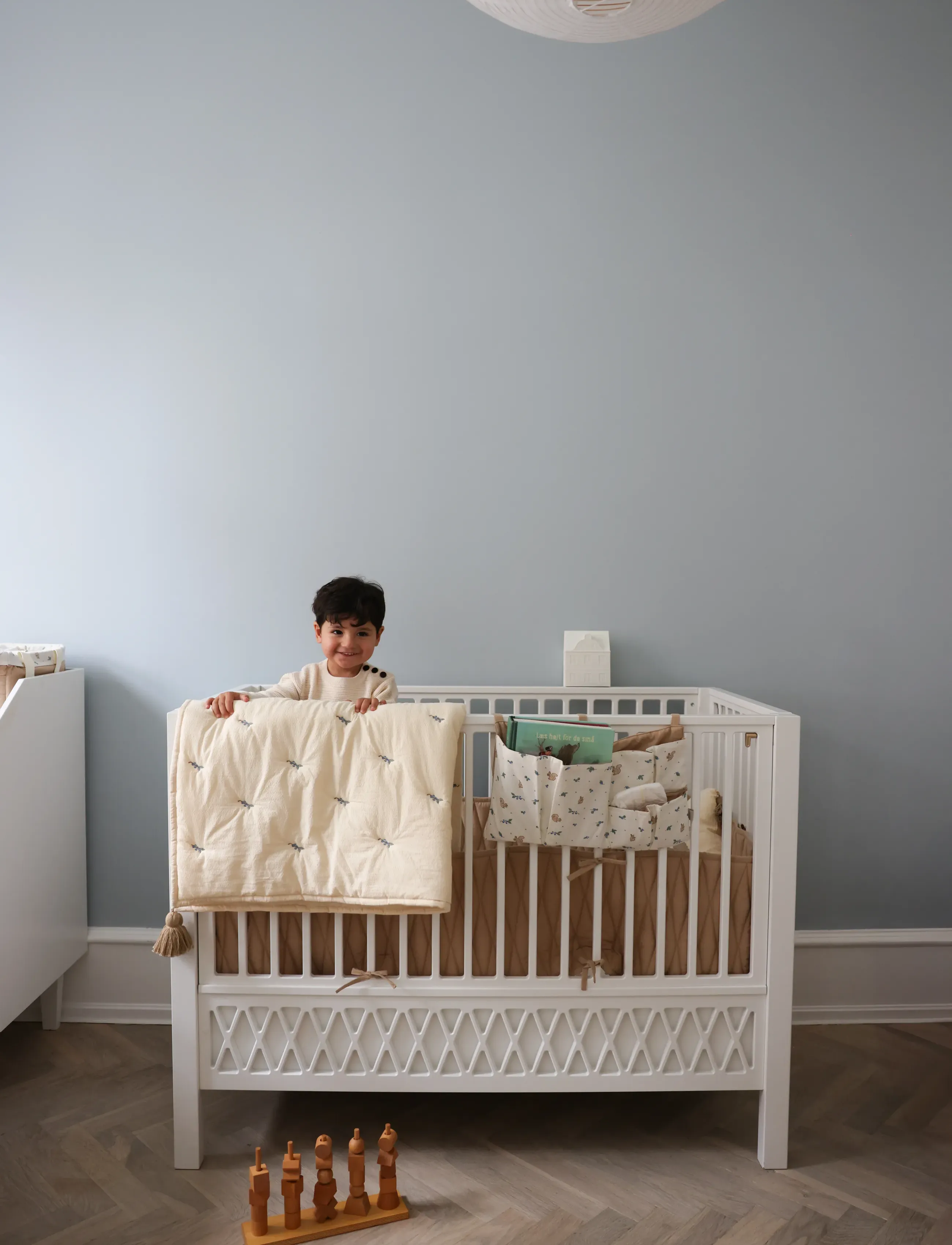 Cam Copenhagen Bed Pocket Ocs Classic Stripes Rose, One Size, Baby Beds & Accessories, Mehrfarbig/gemustert - Cot Organisers, Kinder