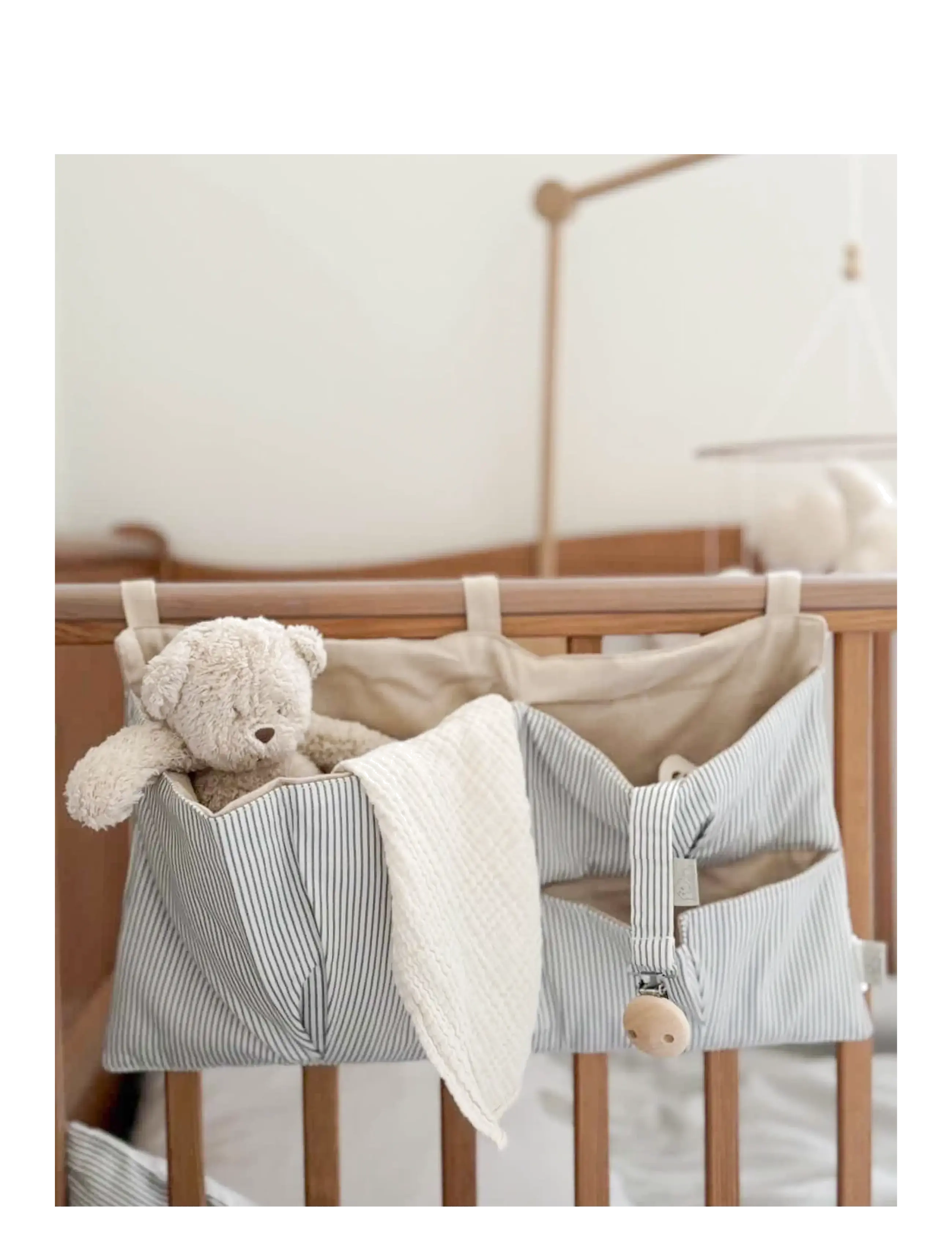 Cam Cam Copenhagen - Bed Pocket - OCS - võrevoodi korraldajad - classic stripes blue - 2