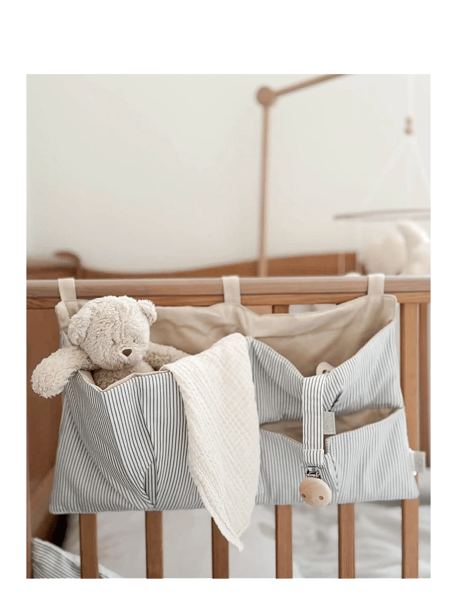 Cam Cam Copenhagen - Bed Pocket - OCS - võrevoodi korraldajad - classic stripes blue - 2