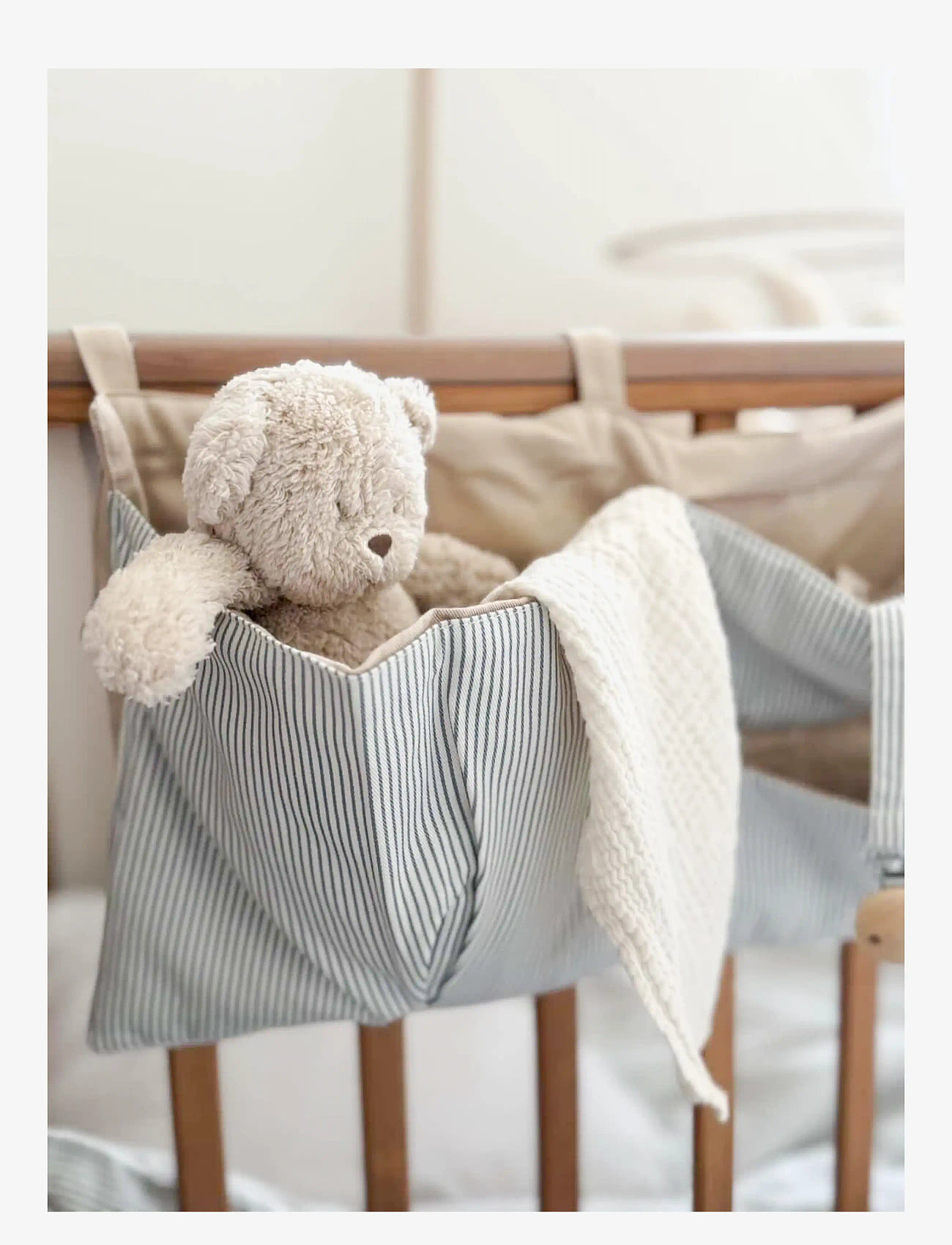 Cam Cam Copenhagen - Bed Pocket - cot organisers - classic stripes blue - 3