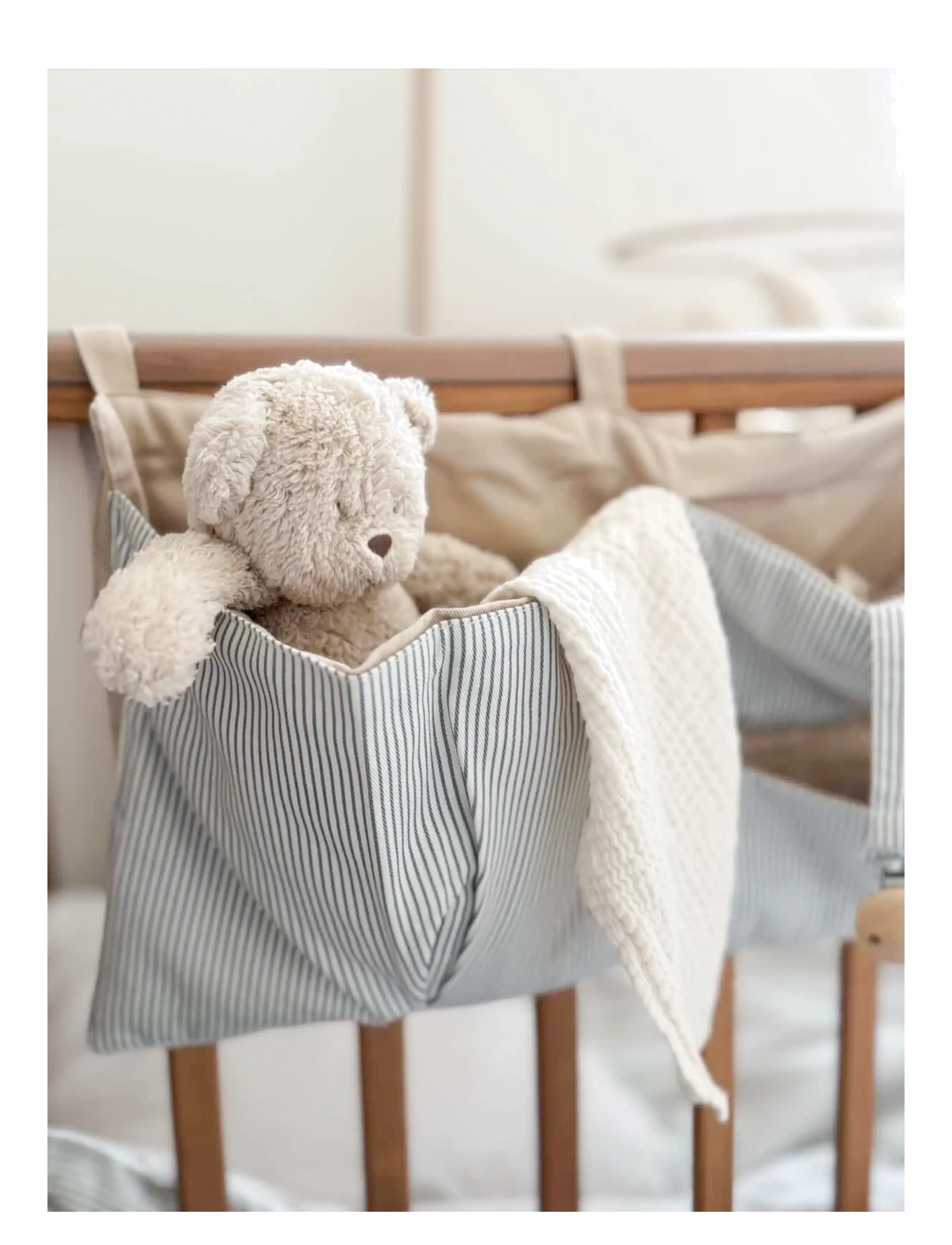 Cam Cam Copenhagen - Bed Pocket - OCS - võrevoodi korraldajad - classic stripes blue - 3