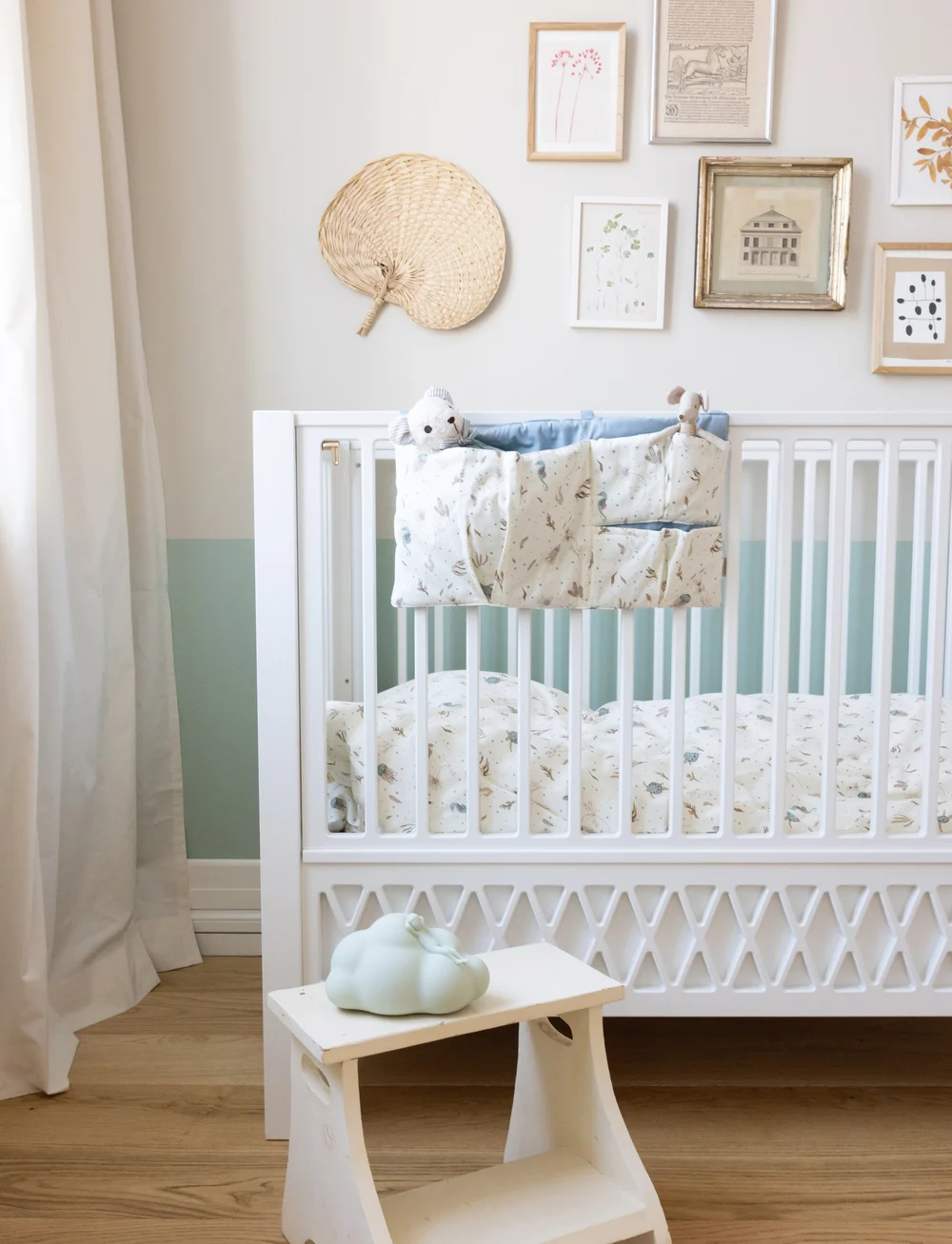 Cam Cam Copenhagen - Bed Pocket - OCS - Blueberries - spjälsängsförvaring - sea garden - 0