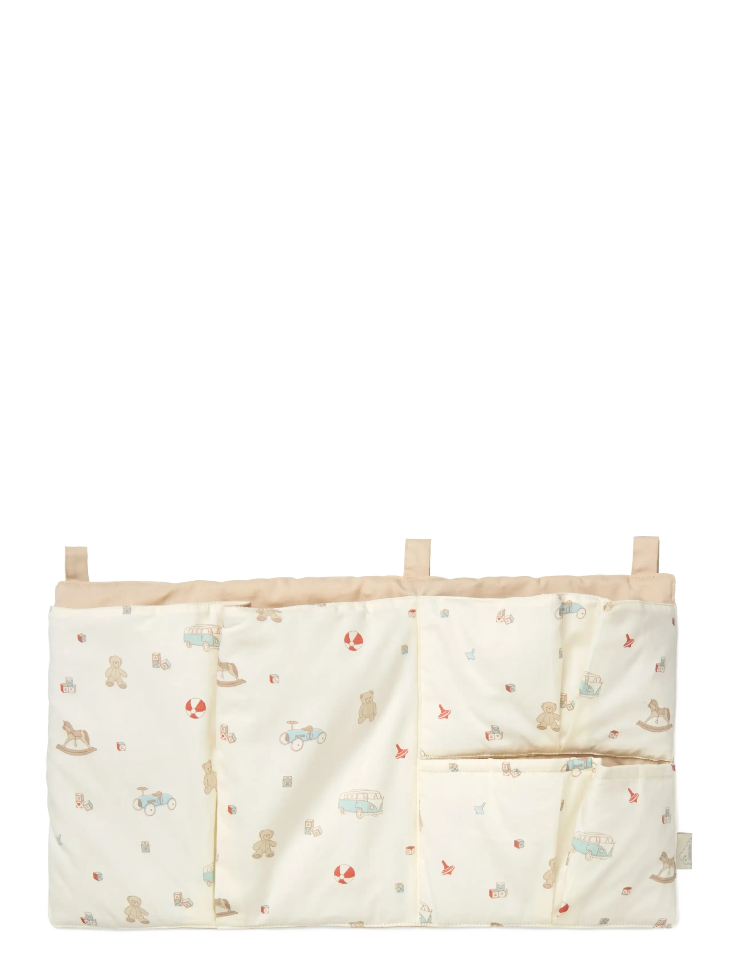 Cam Cam Copenhagen Bed Pocket - OCS - Classic Stripes Rose - Võrevoodi korraldajad - VINTAGE TOYS / cream