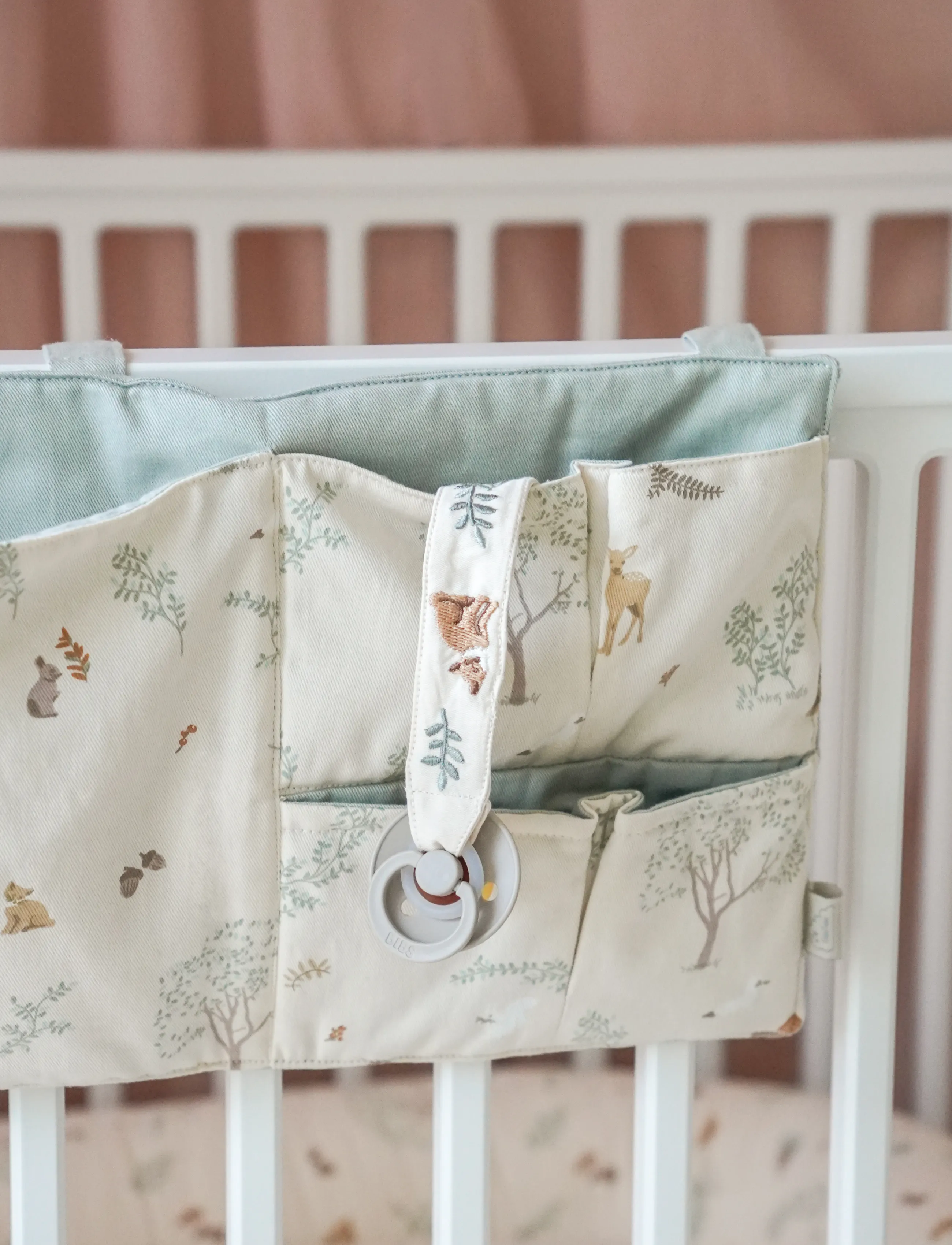 Cam Cam Copenhagen Bed Pocket - OCS - Classic Stripes Rose - Cam Cam Copenhagen - WOODLAND / cream