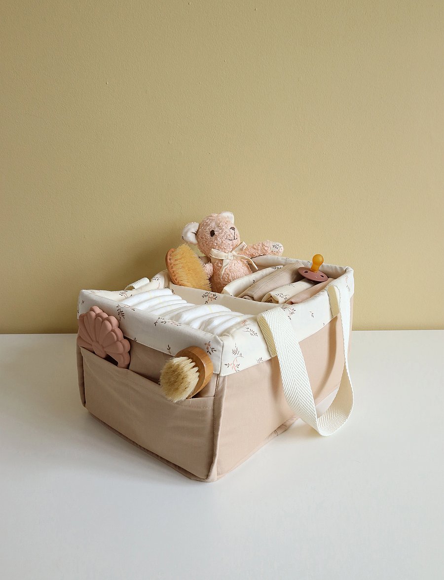 Cam Cam Copenhagen - Diaper Caddy - OCS - Classic Stripes Rose - opbevaring til puslebord - ashley - 0