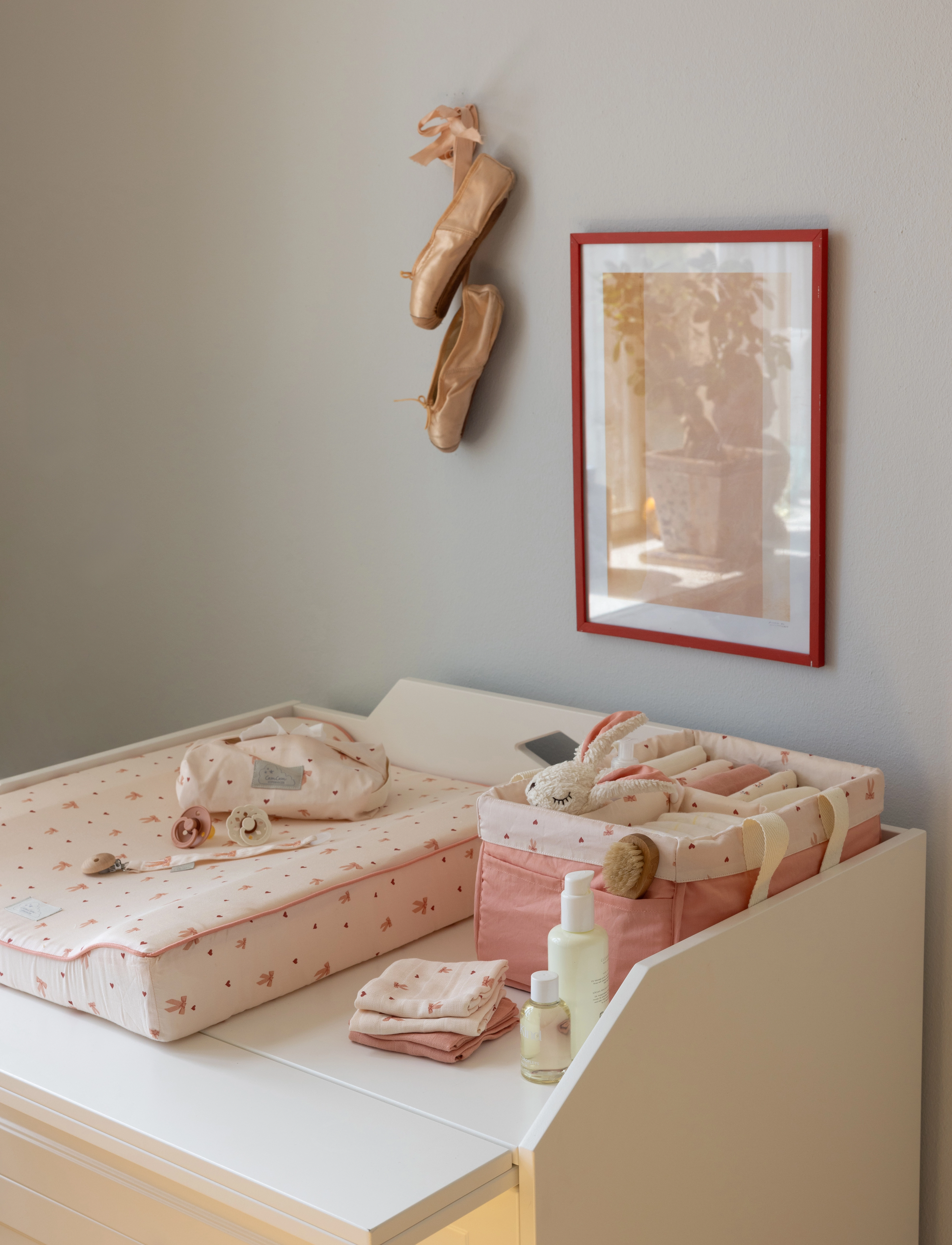 Cam Cam Copenhagen Diaper Caddy - Ocs - Classic Stripes Rose, 32X 15X 23 cm, Pink, Babysenge Og Tilbehør > Organisatorer Til Tremmesenge, Børn