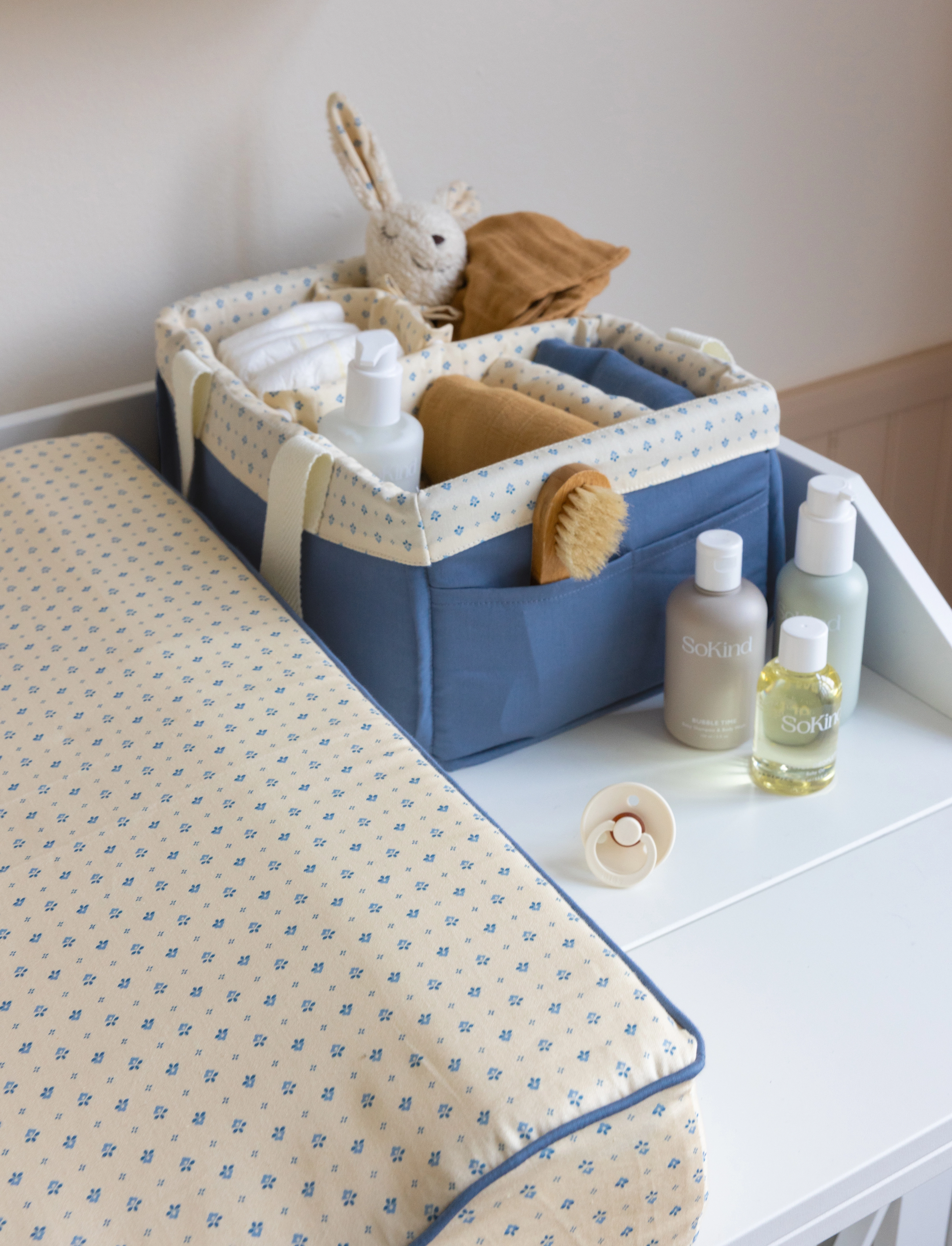 Cam Cam Copenhagen Diaper Caddy - OCS - Classic Stripes Rose - Cam Cam Copenhagen - CAPRI / blue