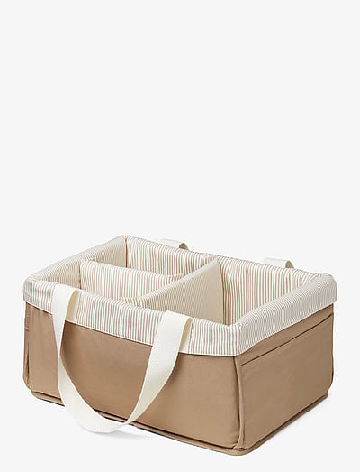 Diaper Caddy - Ocs - Classic Stripes Rose - Opbevaring Til Puslebord
