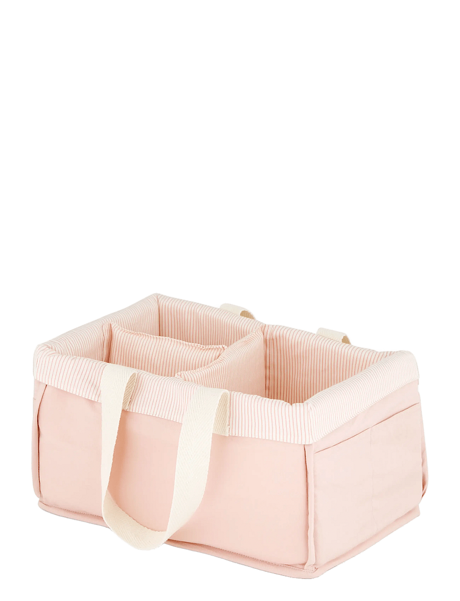 Cam Cam Copenhagen - Diaper Caddy - OCS - Bows - opbevaring til puslebord - classic stripes rose - 1