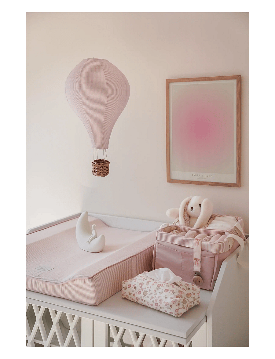 Cam Cam Copenhagen - Diaper Caddy - OCS - Bows - opbevaring til puslebord - classic stripes rose - 2