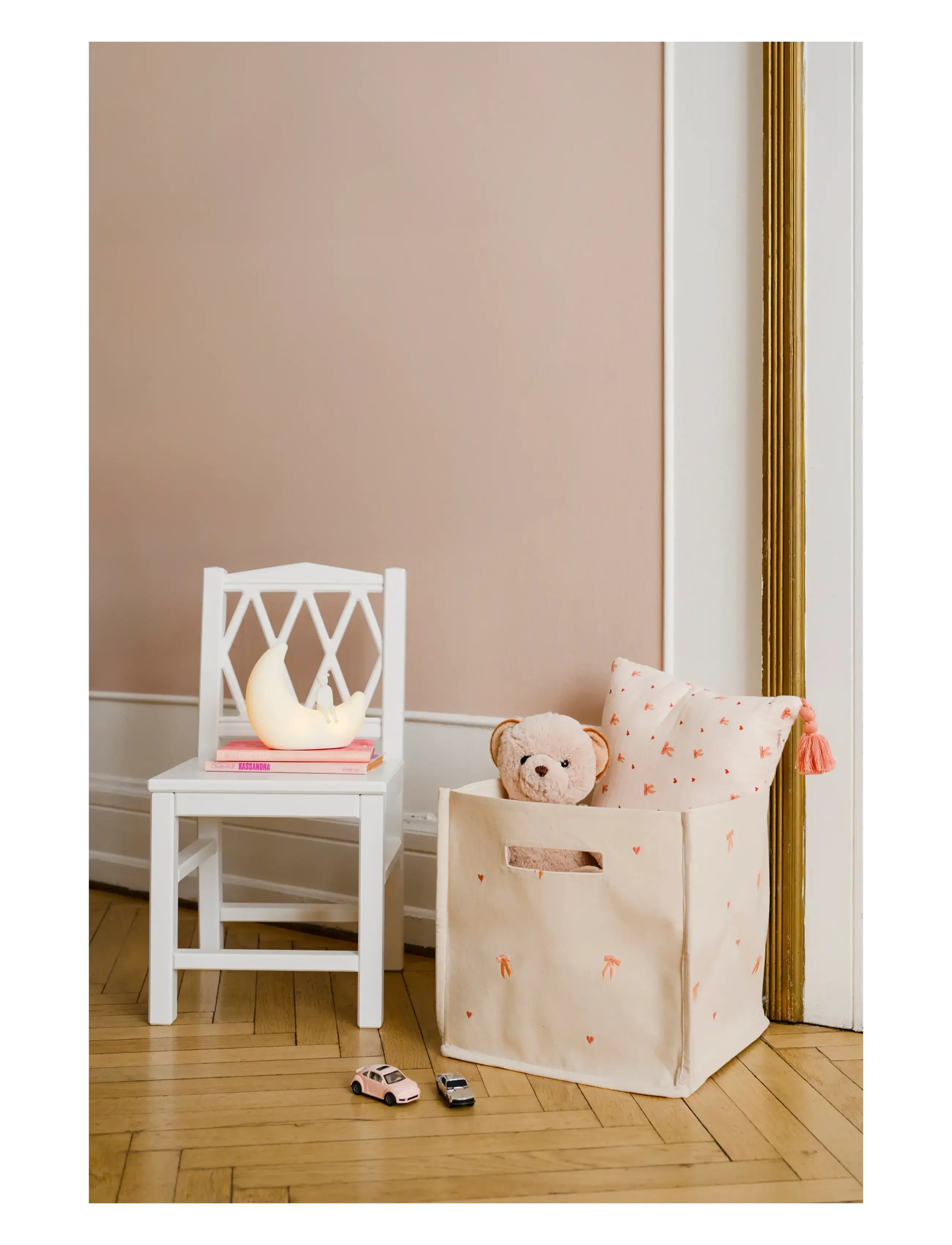 Cam Cam Copenhagen - Canvas Storage Basket - GOTS - Woodland - opbevaringskurve - bows - 1